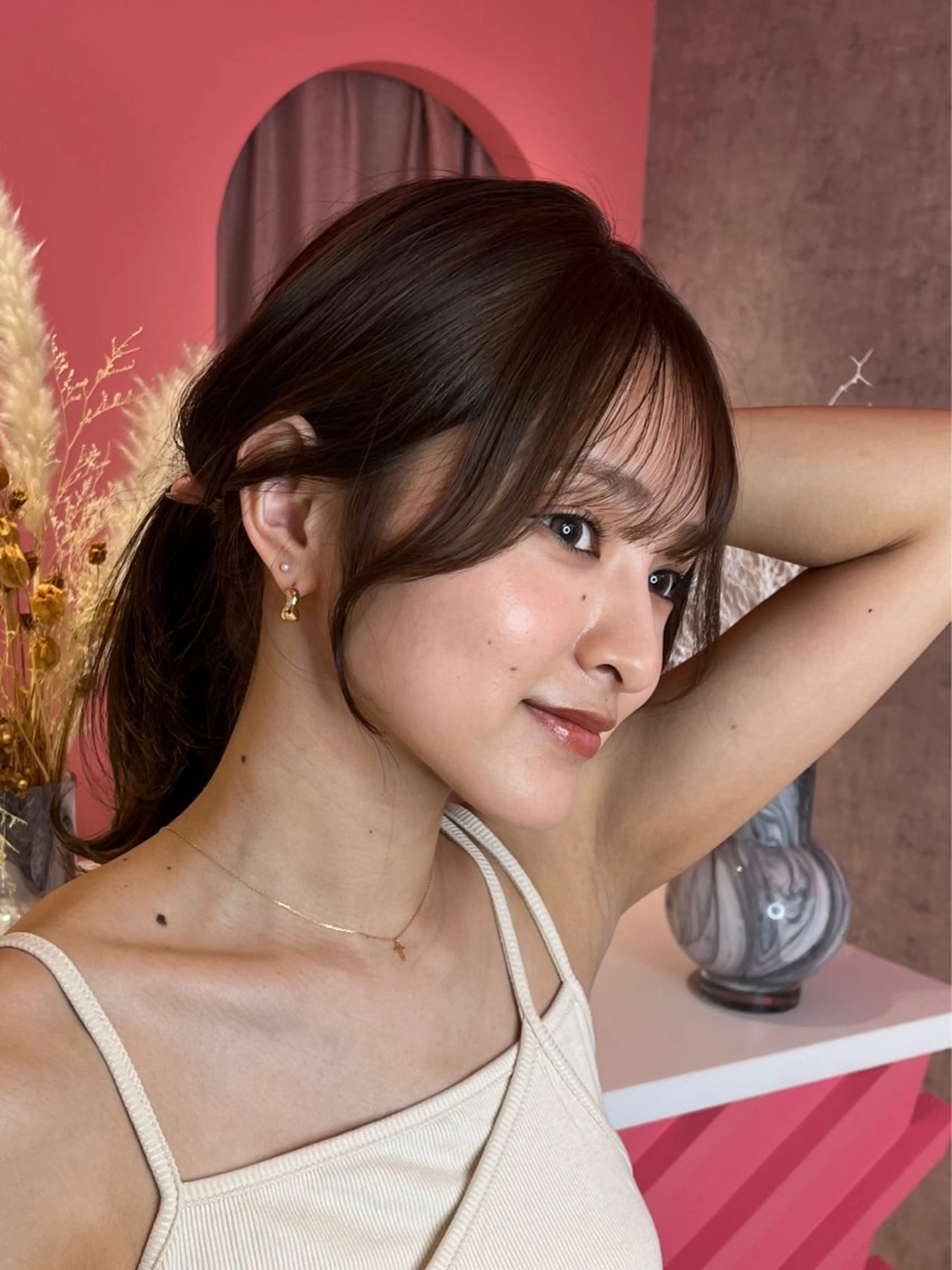 セミロング カラー カット トリートメント 山崎/ボブ縮毛矯正 レイヤー髪質改善のヘアスタイル