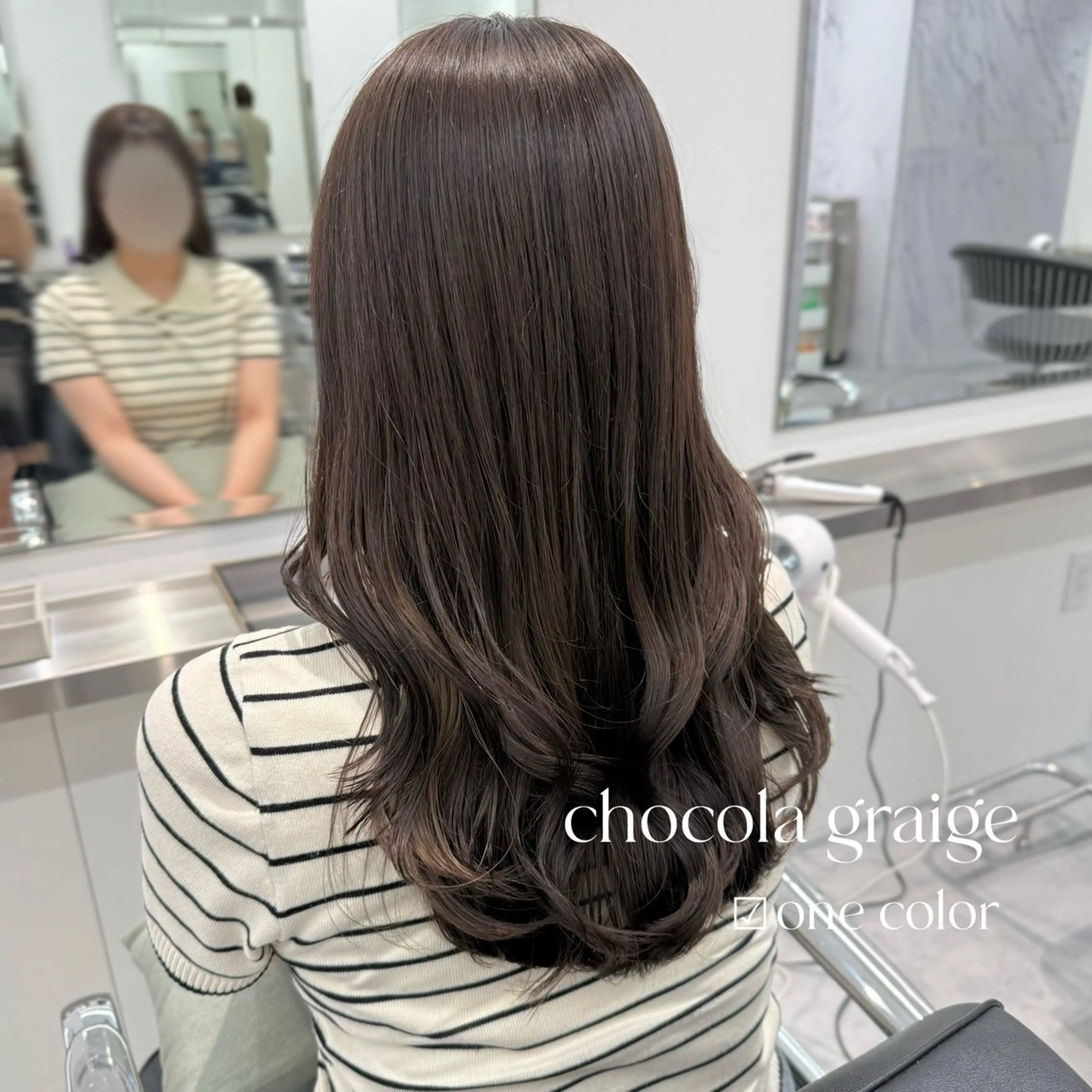 セミロング カラー カット ヘアカラー ParveMix￤ 大賀さつき🍨🤍のヘアスタイル