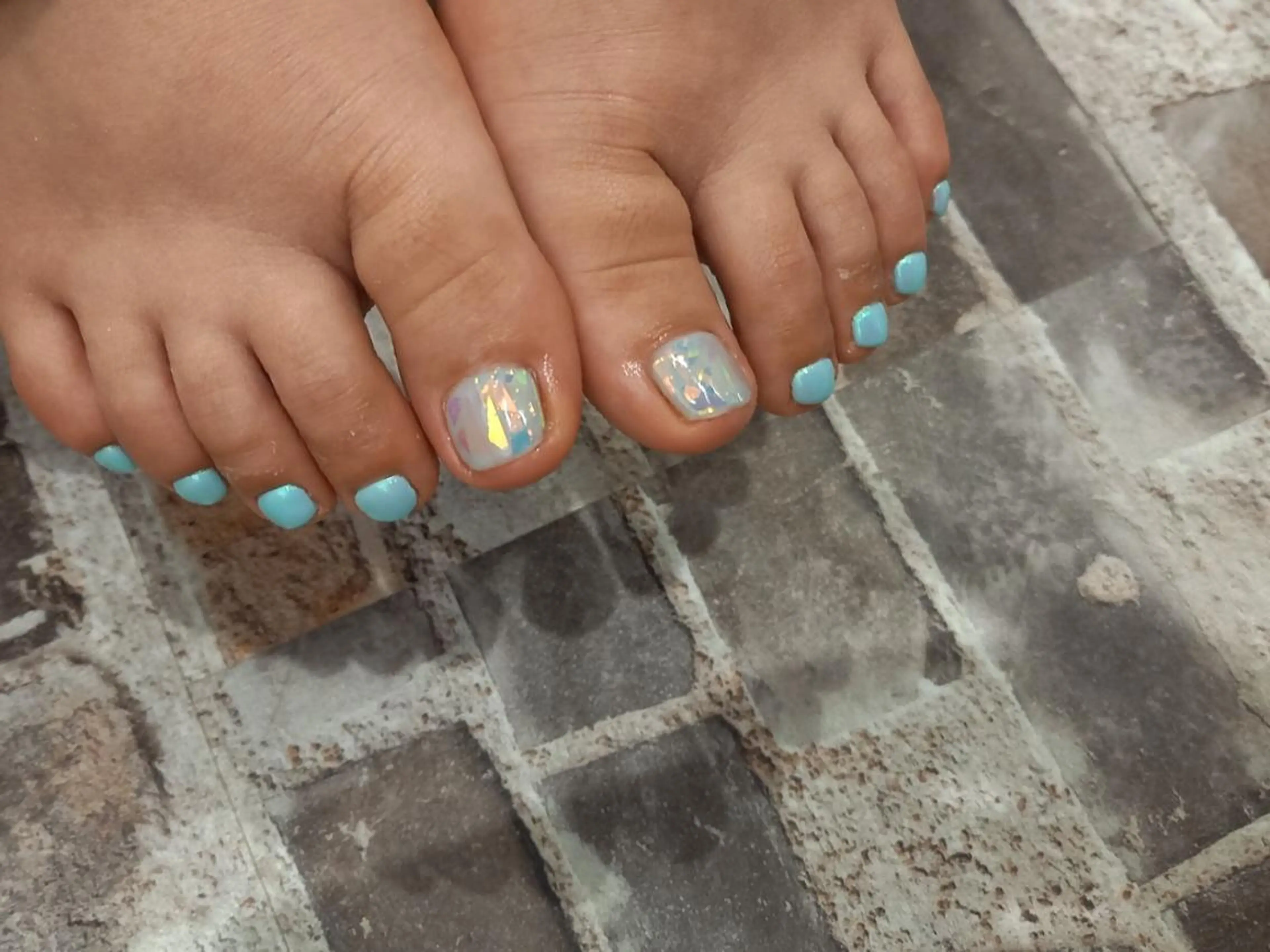 ネイル オーロラネイル フットネイル Progress Nailのネイルデザイン