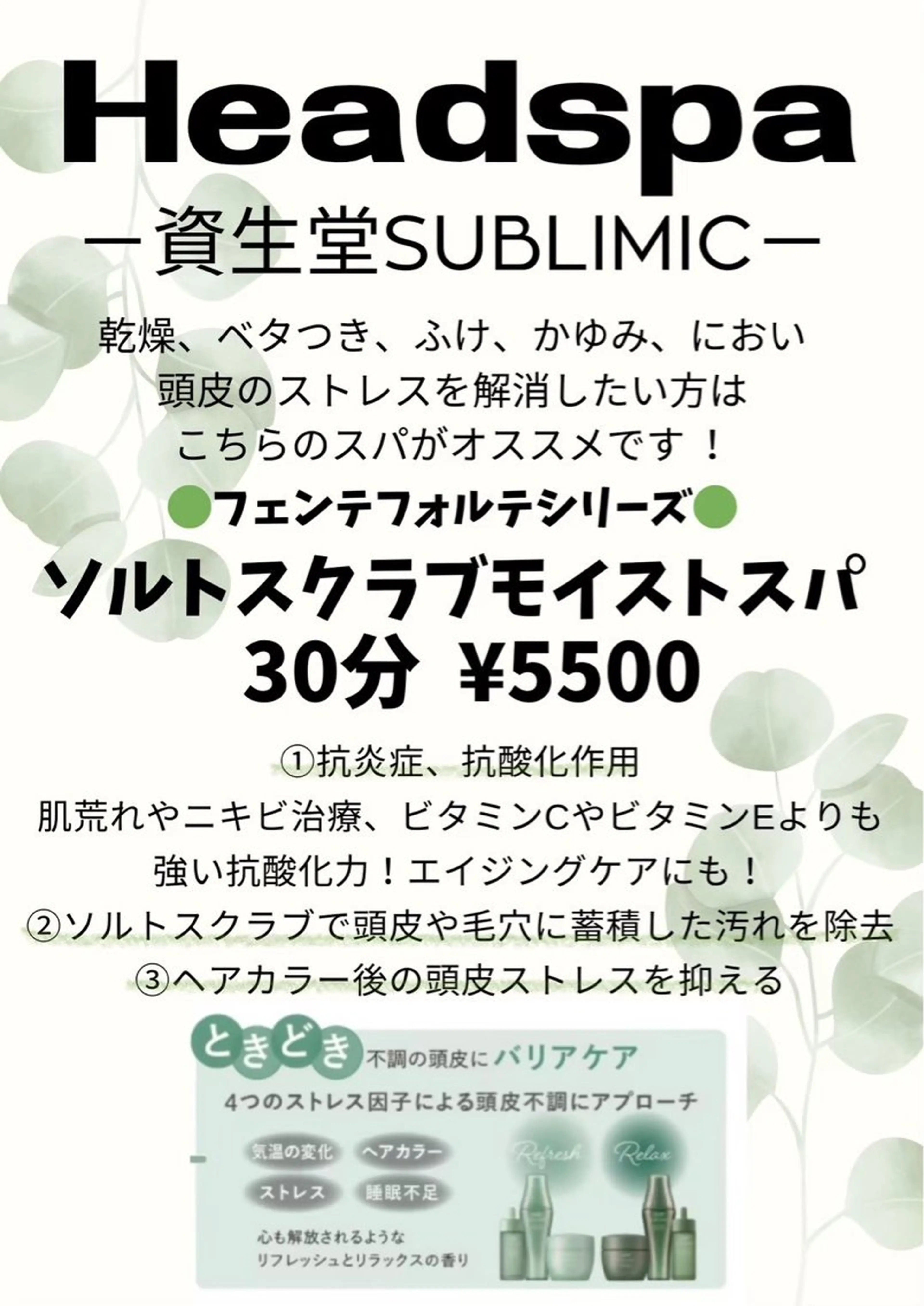 【💆🏻‍♀️ヘッドスパ🌿】ソルトスクラブモイストスパの写真