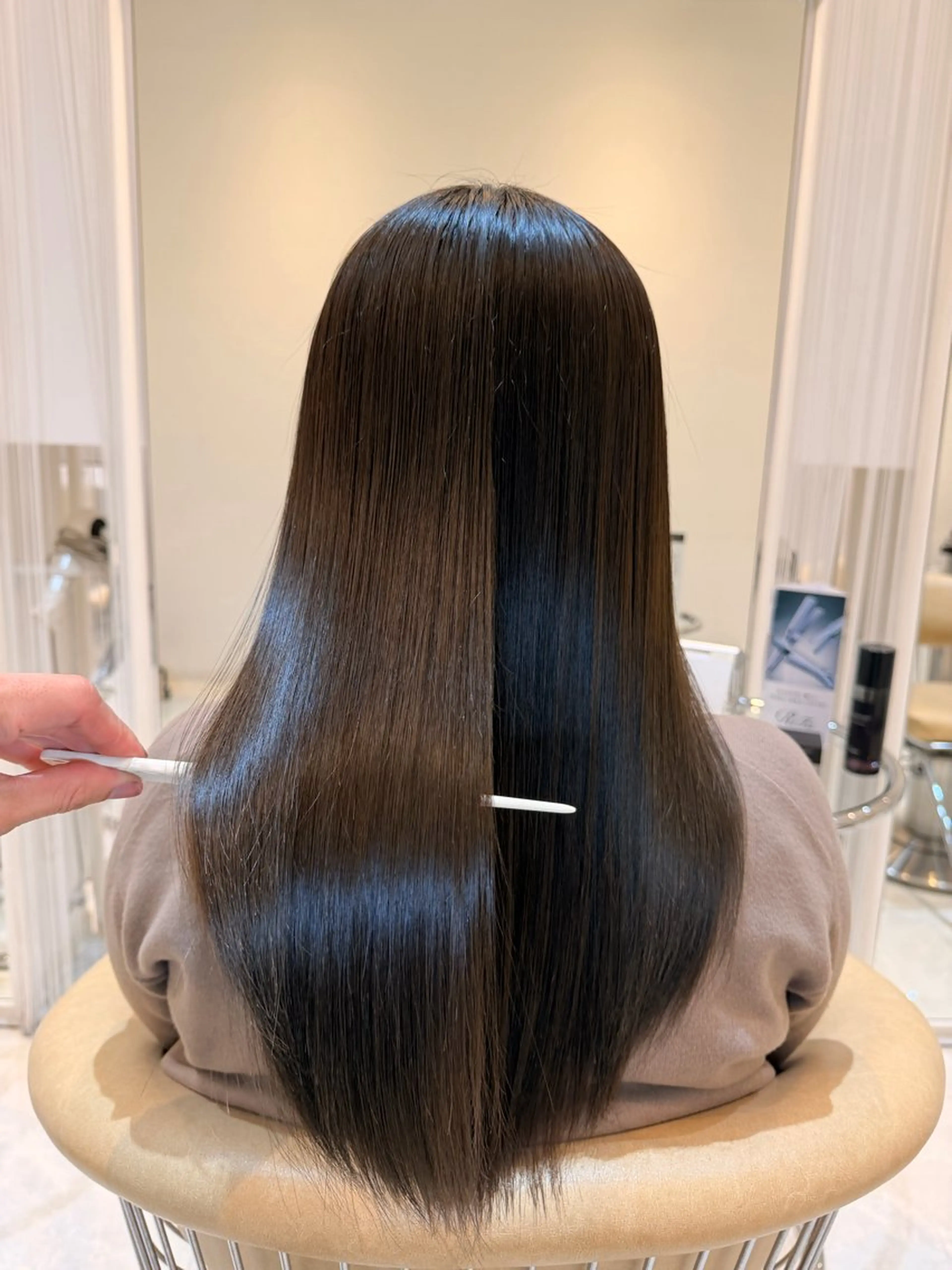 セミロング カラー パーマ ヘアアレンジ 當間 大知のヘアスタイル