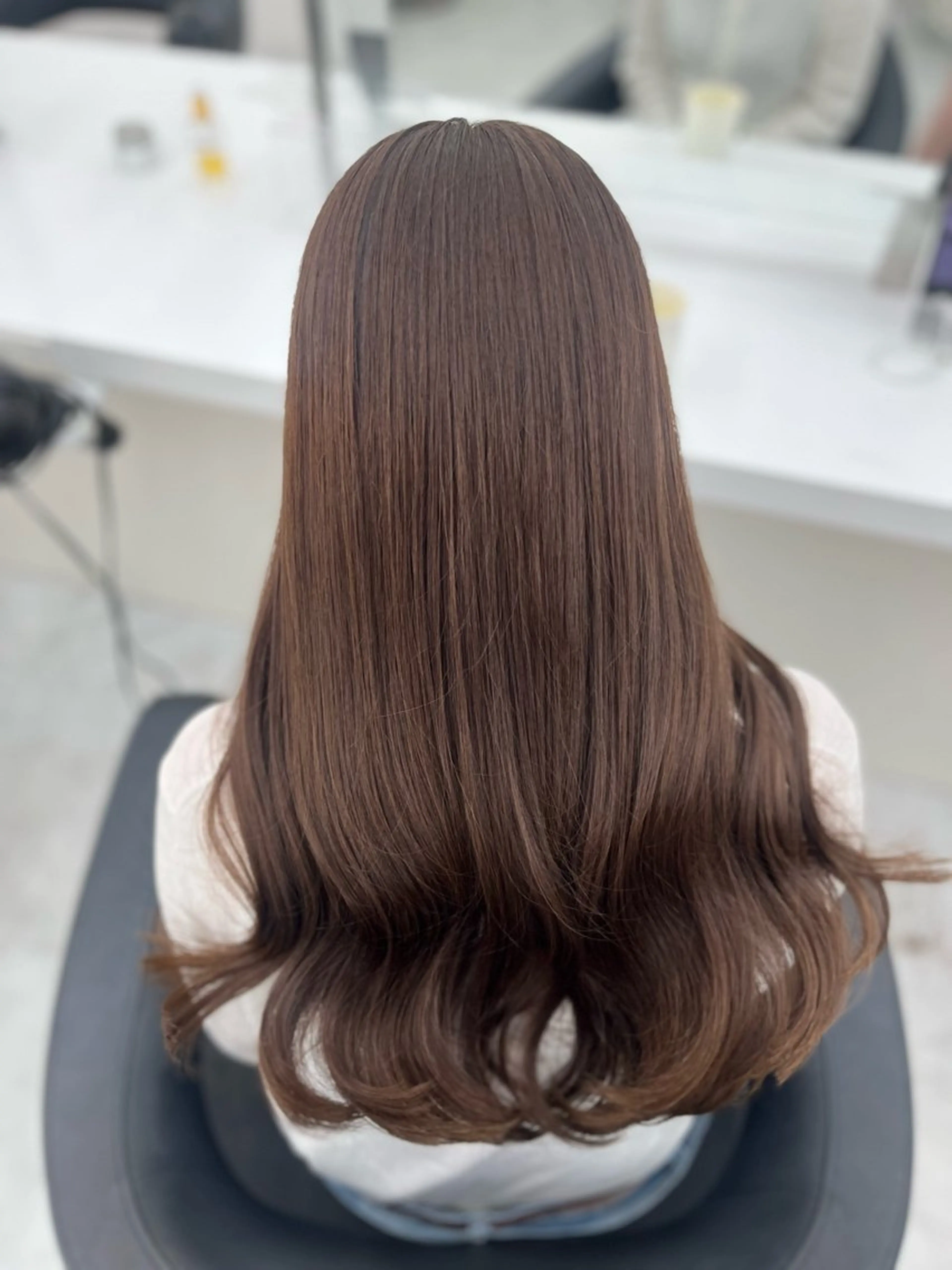 ロング ヘアカラー トリートメント ヘッドスパ ♡ナチュラルガーリー ♡ベージュ♡RINAのヘアスタイル