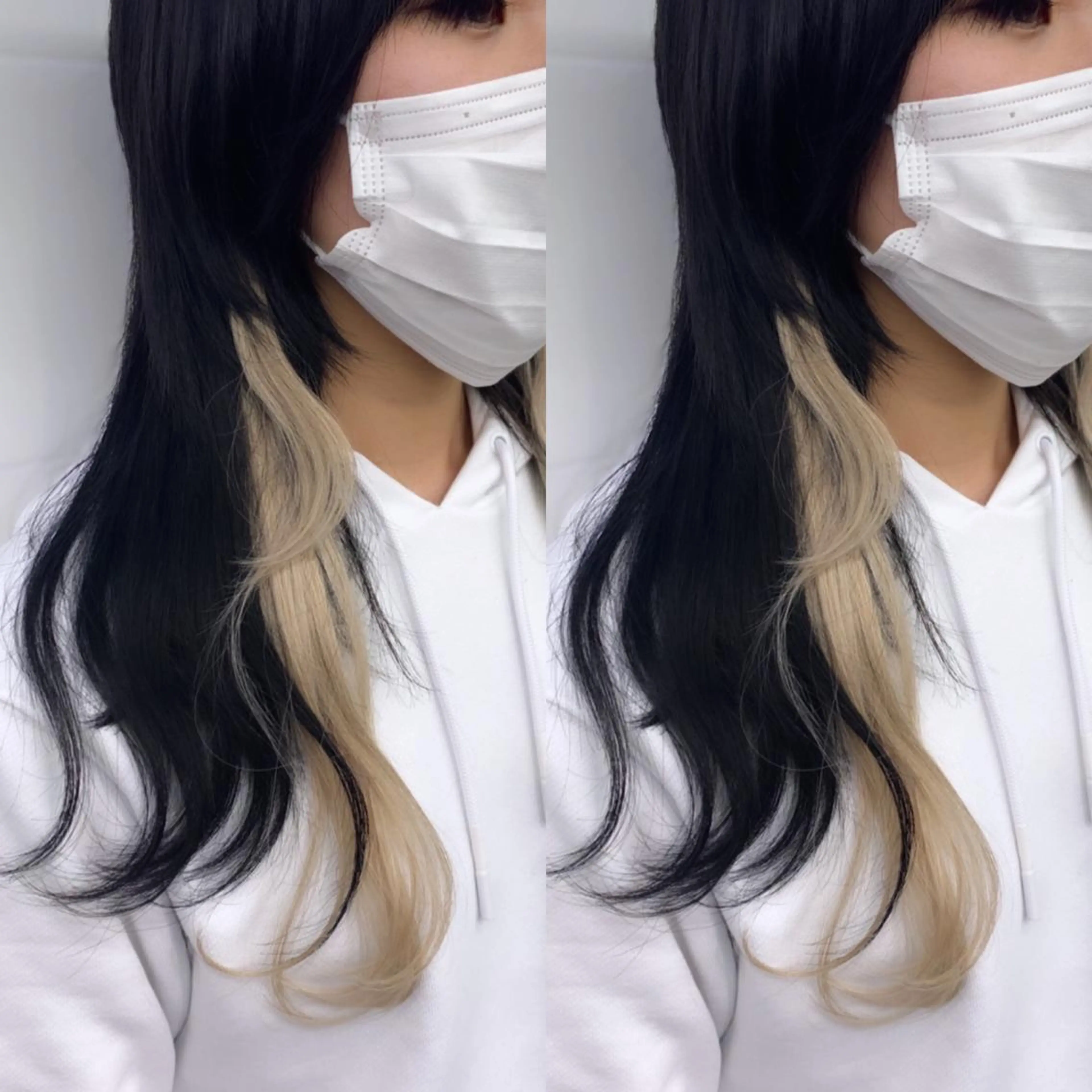 ロング プルエクステ エクステ ハイライト 髪質改善 ヨシンモリ ヘアカラー エクステ プルエクステ 🖤MIYUのヘアスタイル