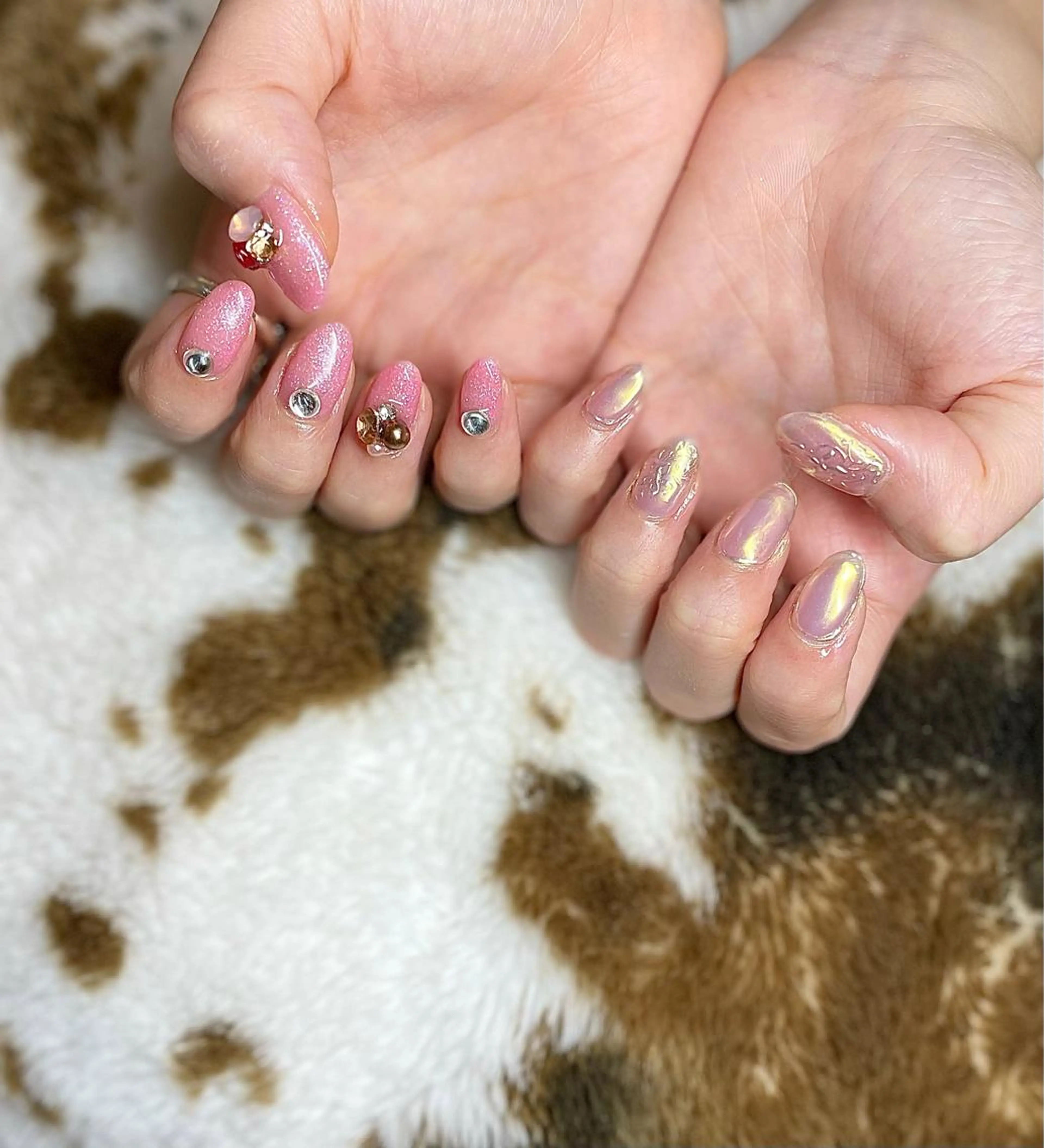 ミディアム カラー パーマ ヘアアレンジ メンズ キッズ ネイル マツエク・マツパ ラメ(グリッター) nail&eye Aoのマツエク・マツパデザイン