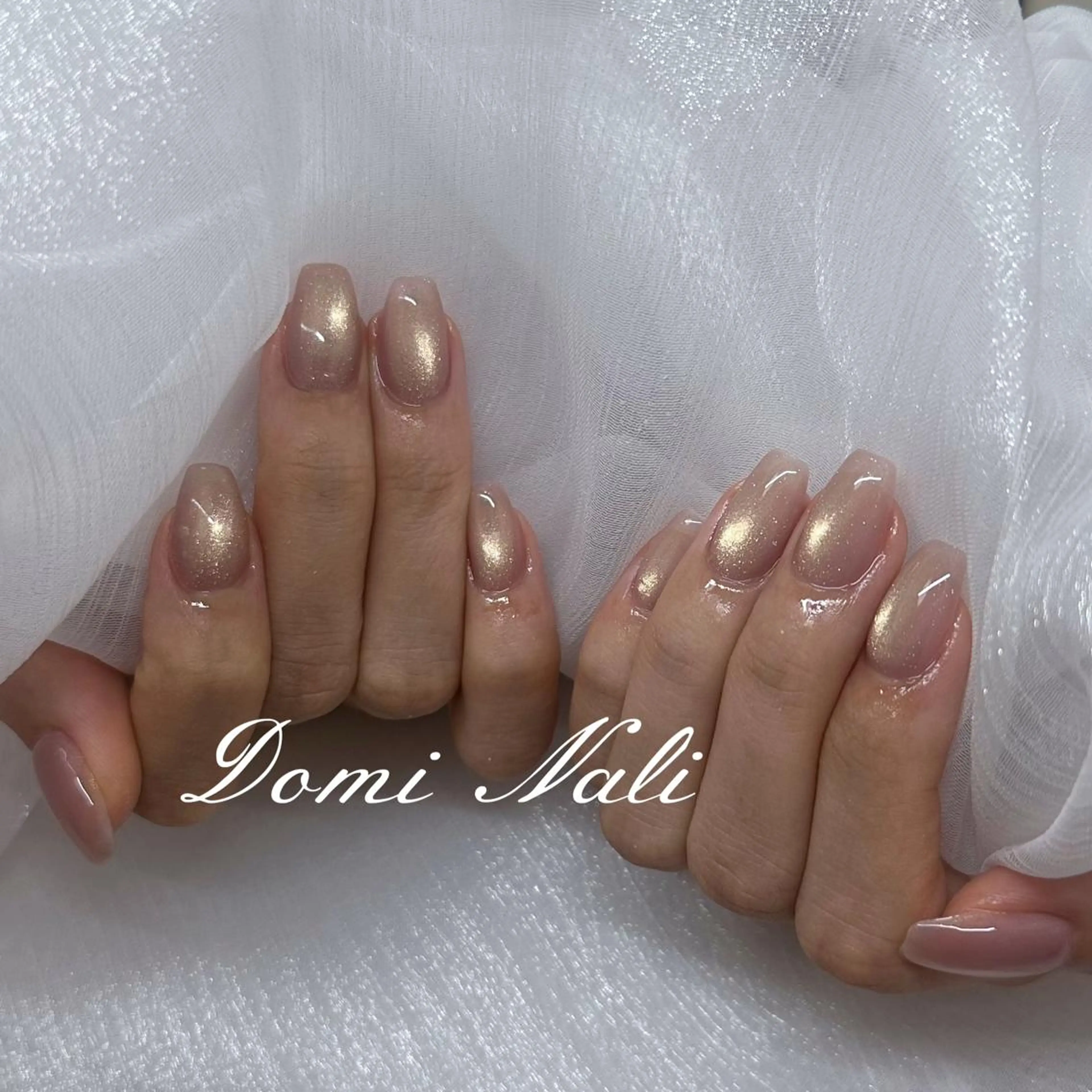 ネイル マグネットネイル マグネットワンカラー ワンカラーネイル ハンドネイル 渋谷 Domi Nailのネイルデザイン