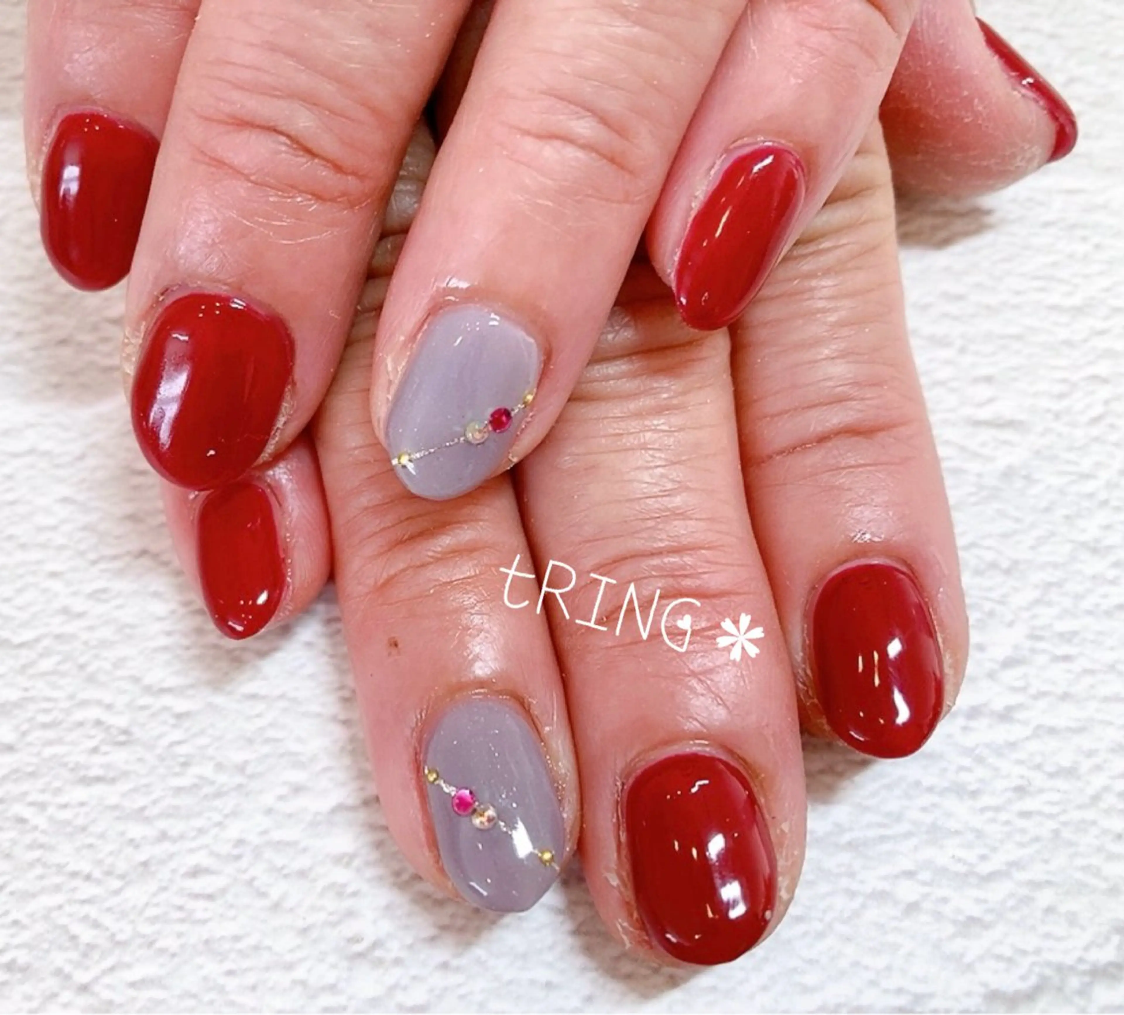 ネイル ハンドネイル tRING＊ しいの木台のネイルデザイン