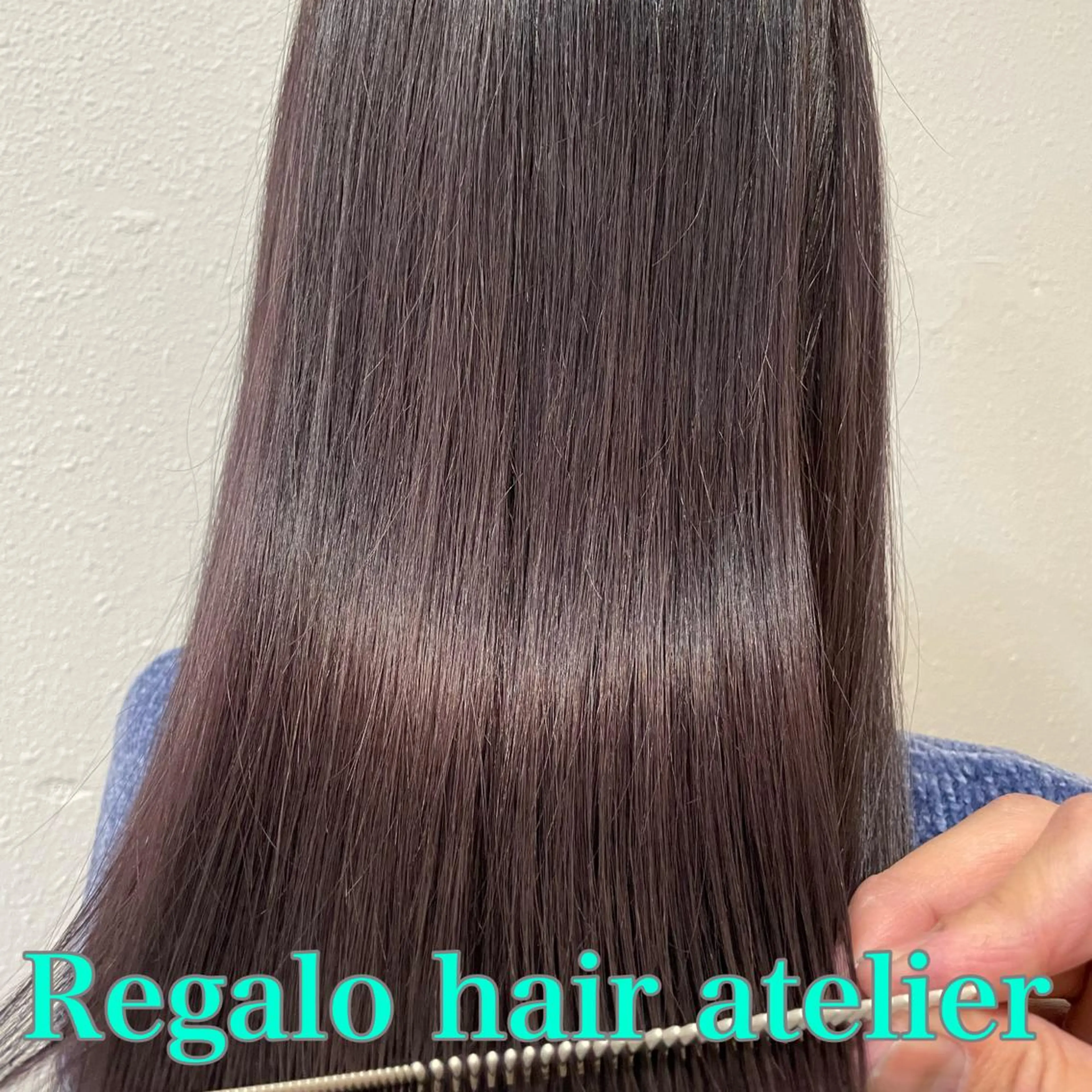 ロング カラー イルミナカラー ピンクカラー バイオレットカラー Regalo hair atelier　レガロ　ヘア　アトリエ所属・美髪矯正/髪質改善 レガロ堺市伏尾/松田のヘアスタイル