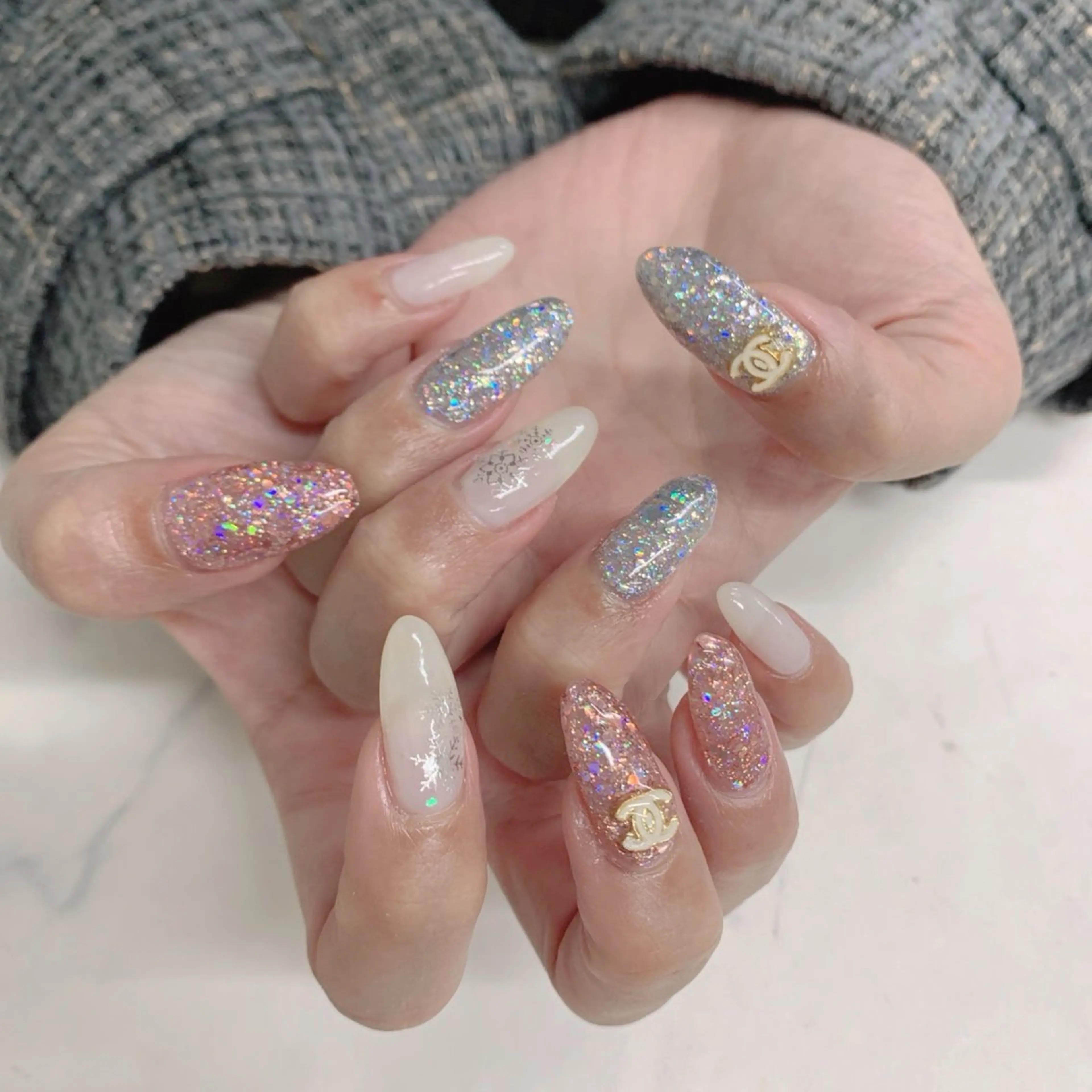 ネイル メンズネイル ニュアンスネイル リボン ハンドネイル ハンドケア Beauty Salon Ace(ネイルサロン エース)所属・池袋フィルイン Ace♡長さだしのネイルデザイン