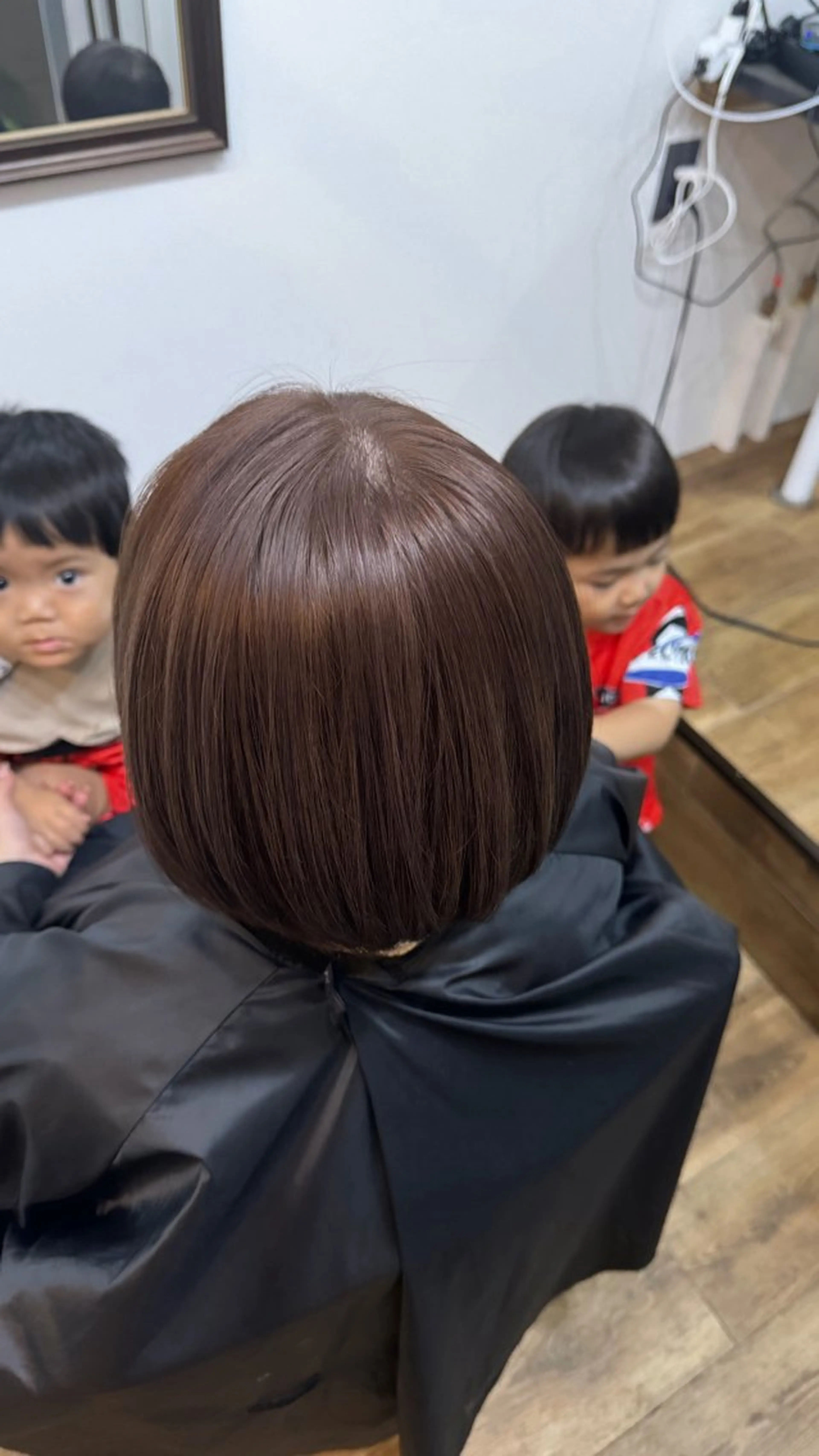 カラー キッズ ベージュカラー ブリーチ ブリーチなしカラー ピンクカラー ピンクベージュ 椎葉 祐也のヘアスタイル