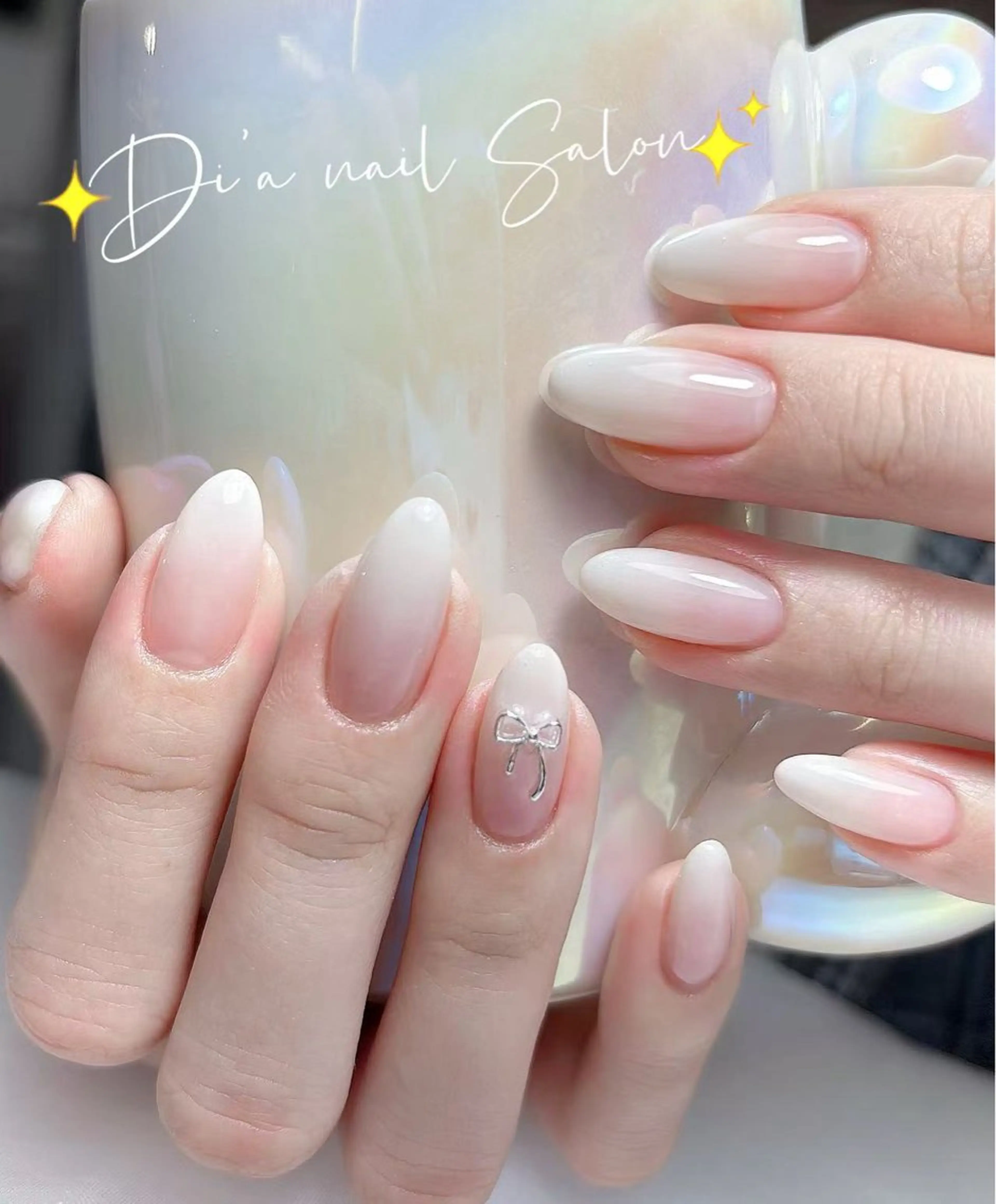 ネイル チークネイル ジェルネイル グラデーション マグネットネイル ニュアンスネイル Di'a nail ネイルサロンのネイルデザイン