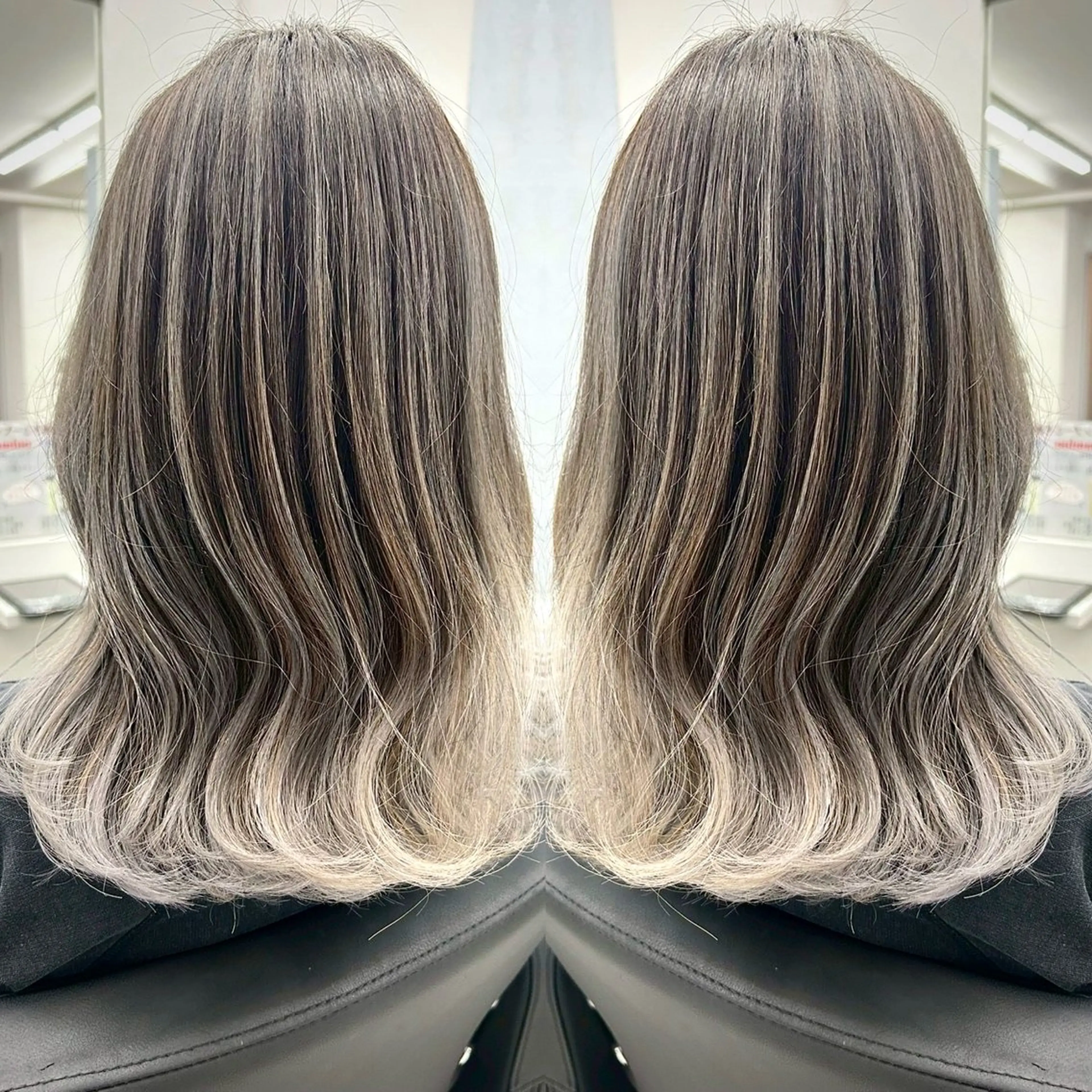 ミディアム 外ハネヘア ♡千葉/美容室/ 韓国ヘア/MIYU♡のヘアスタイル