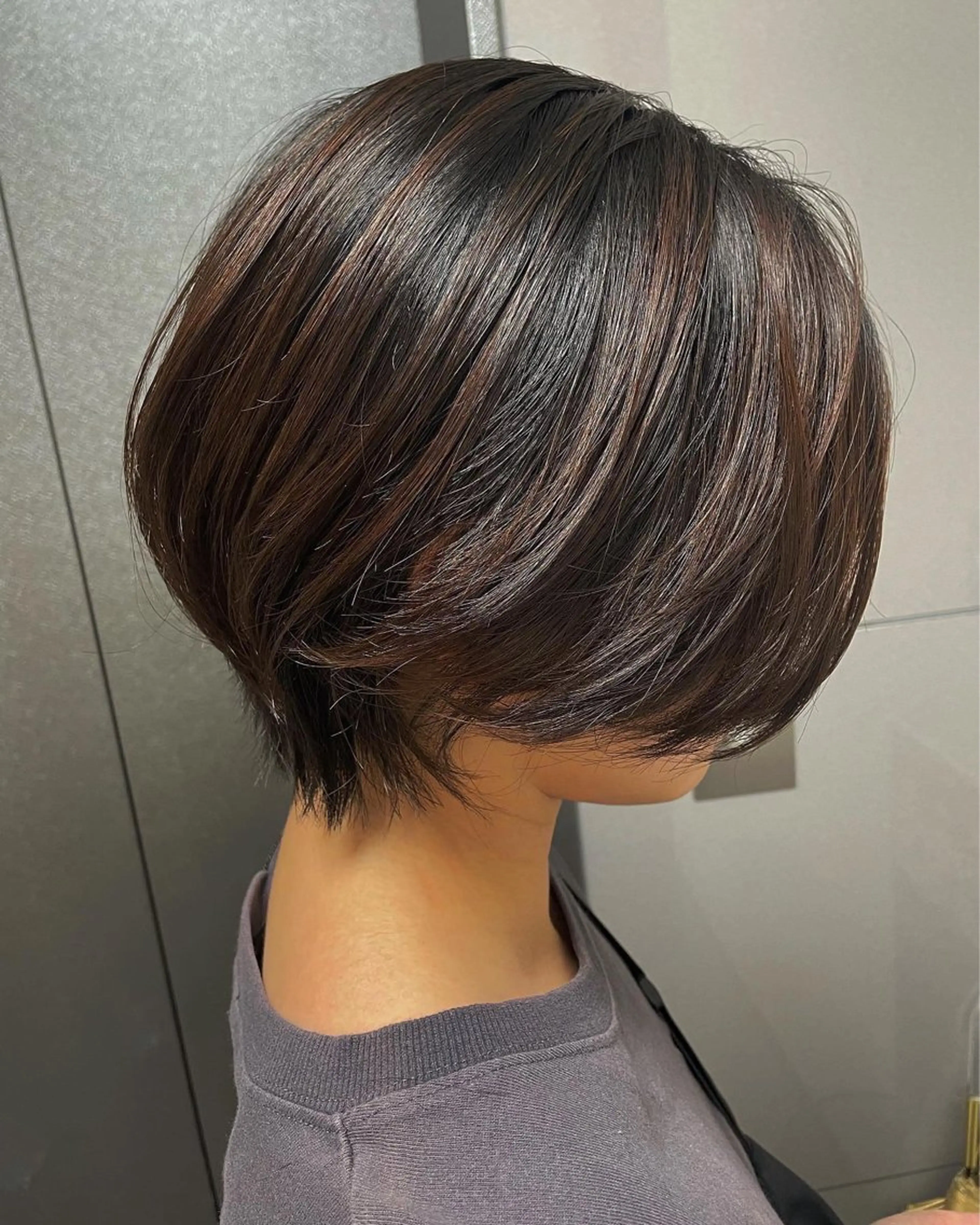 ショート カラー アッシュ 透明感カラー 外国人風カラー 髪質改善 レイヤーカット カット ヘアカラー トリートメント 河合秀明/ショート /ボブ/レイヤーのヘアスタイル