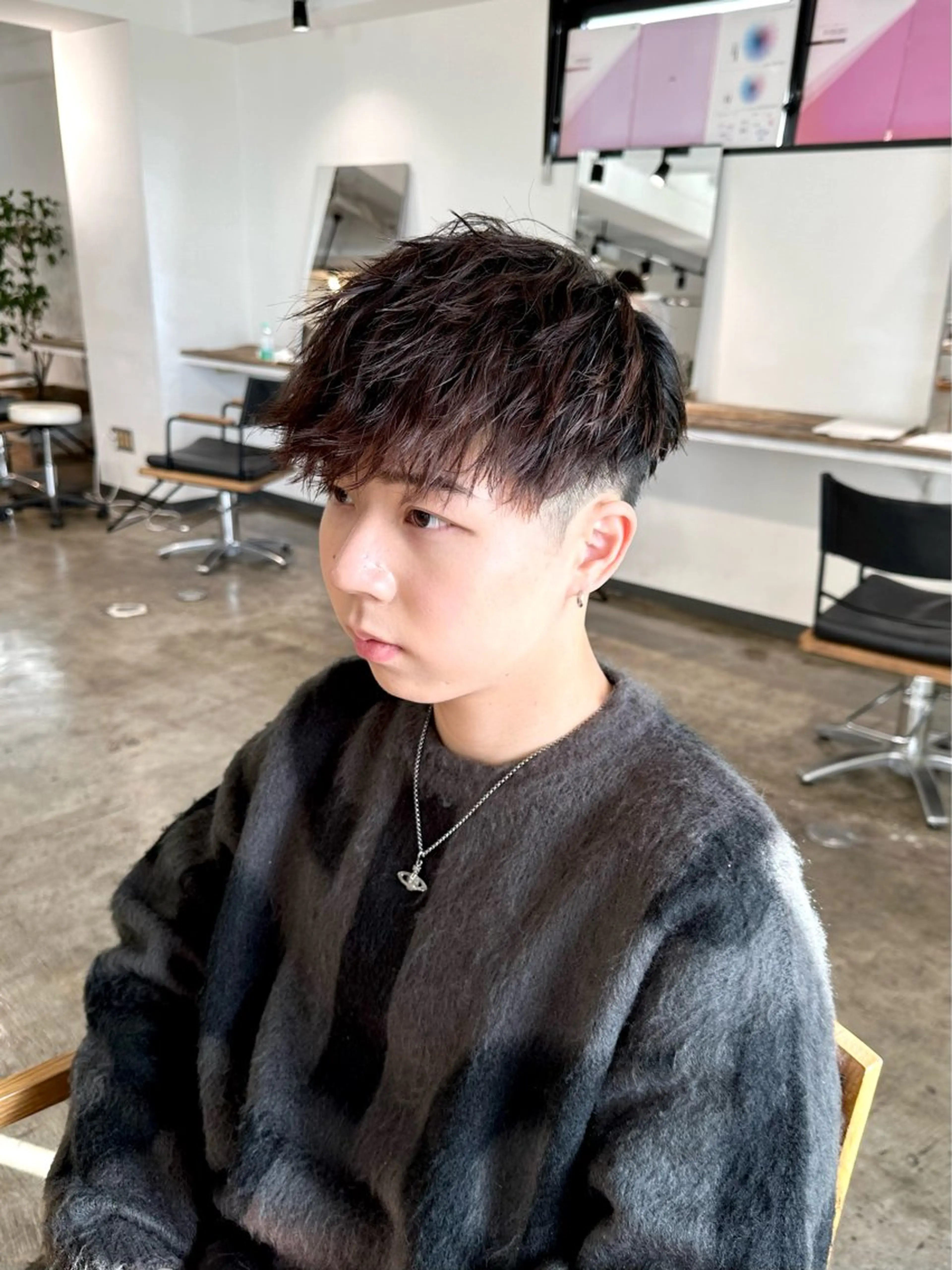 メンズ マッシュ メンズパーマ メンズツイストパーマ 刈り上げ ツイストパーマ カット 骨格補正施術/メンズ 専門美容師/YUYAのヘアスタイル