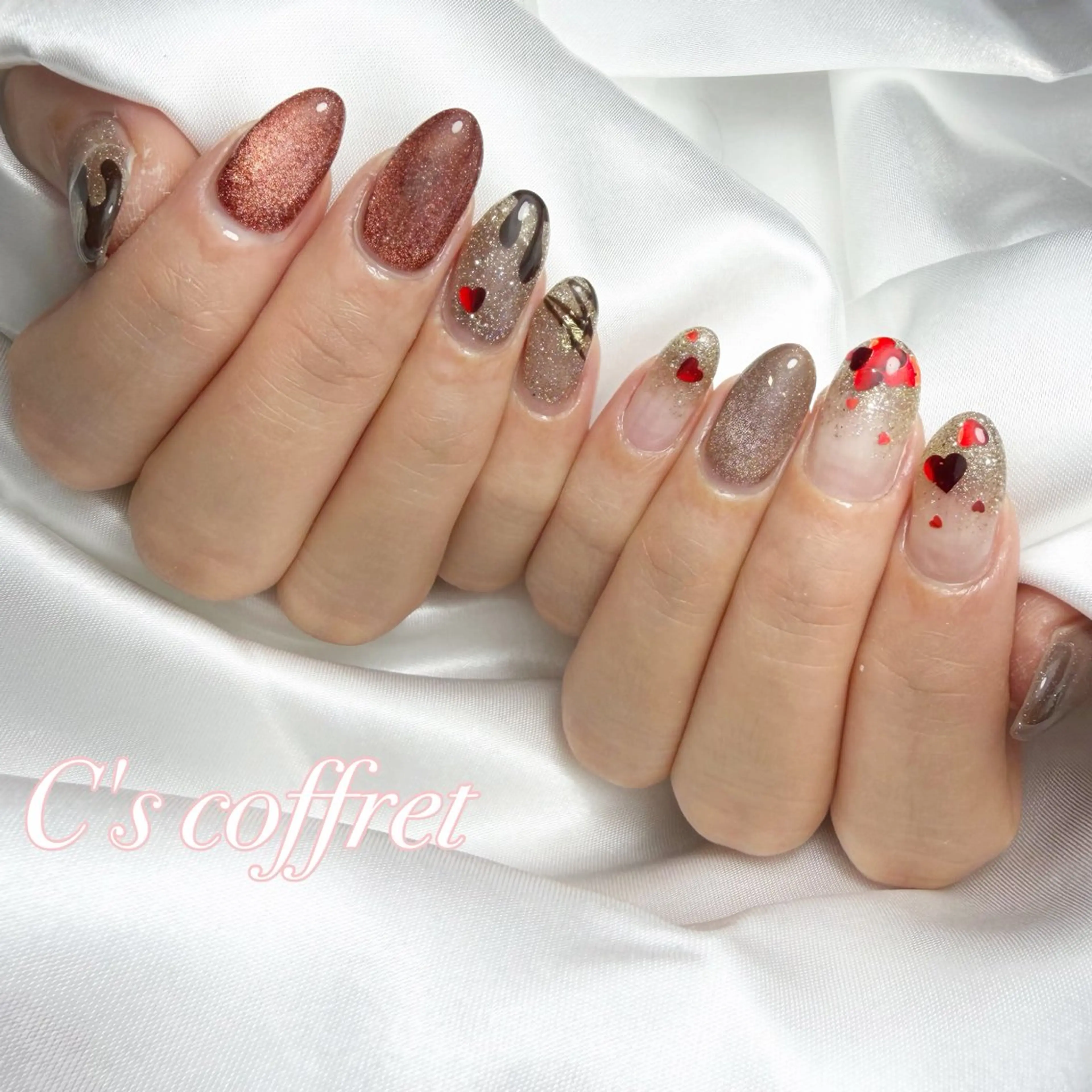 ネイル バレンタイン C's coffret所属・C's coffretのネイルデザイン