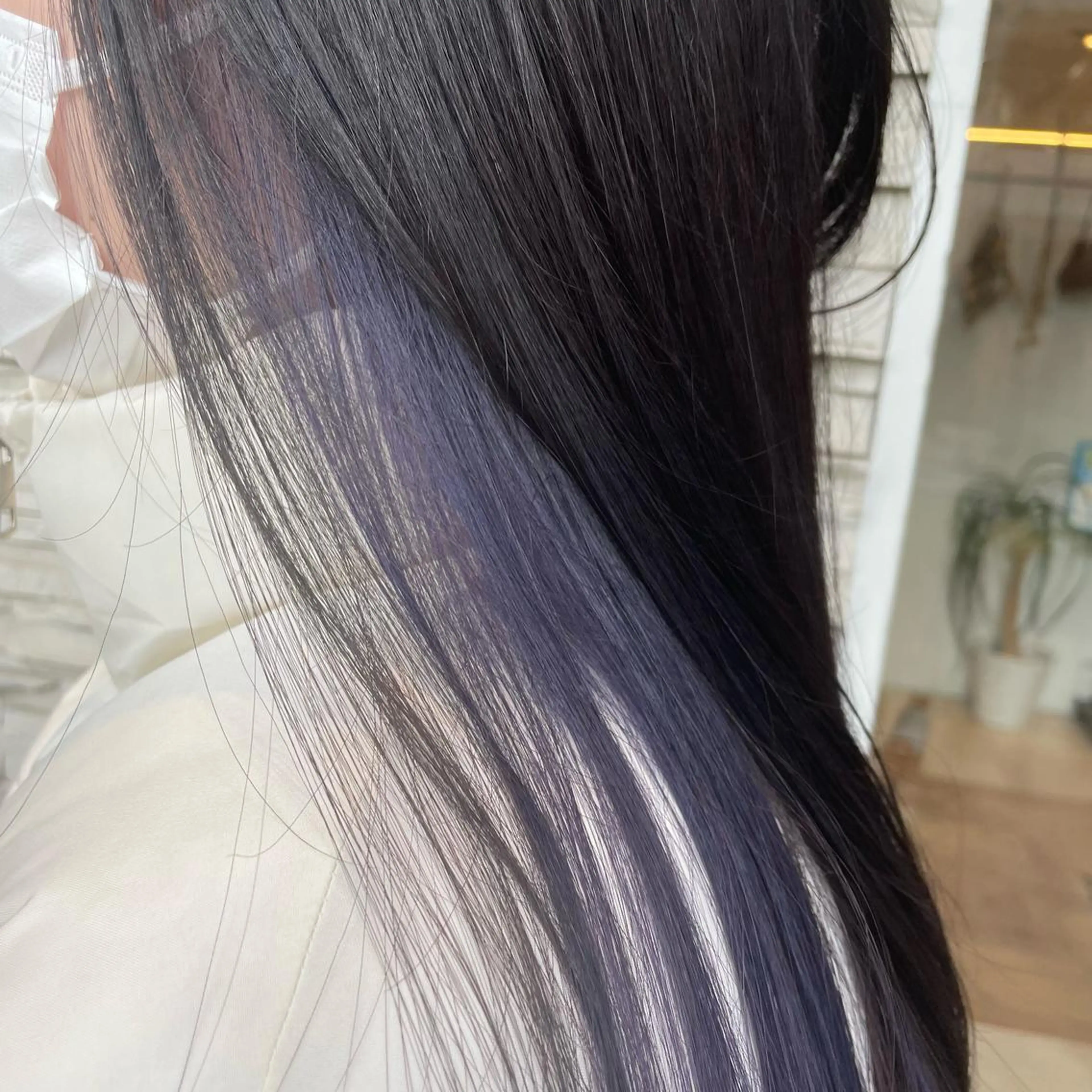 ロング カラー ラベンダーカラー ふるはし みなのヘアスタイル