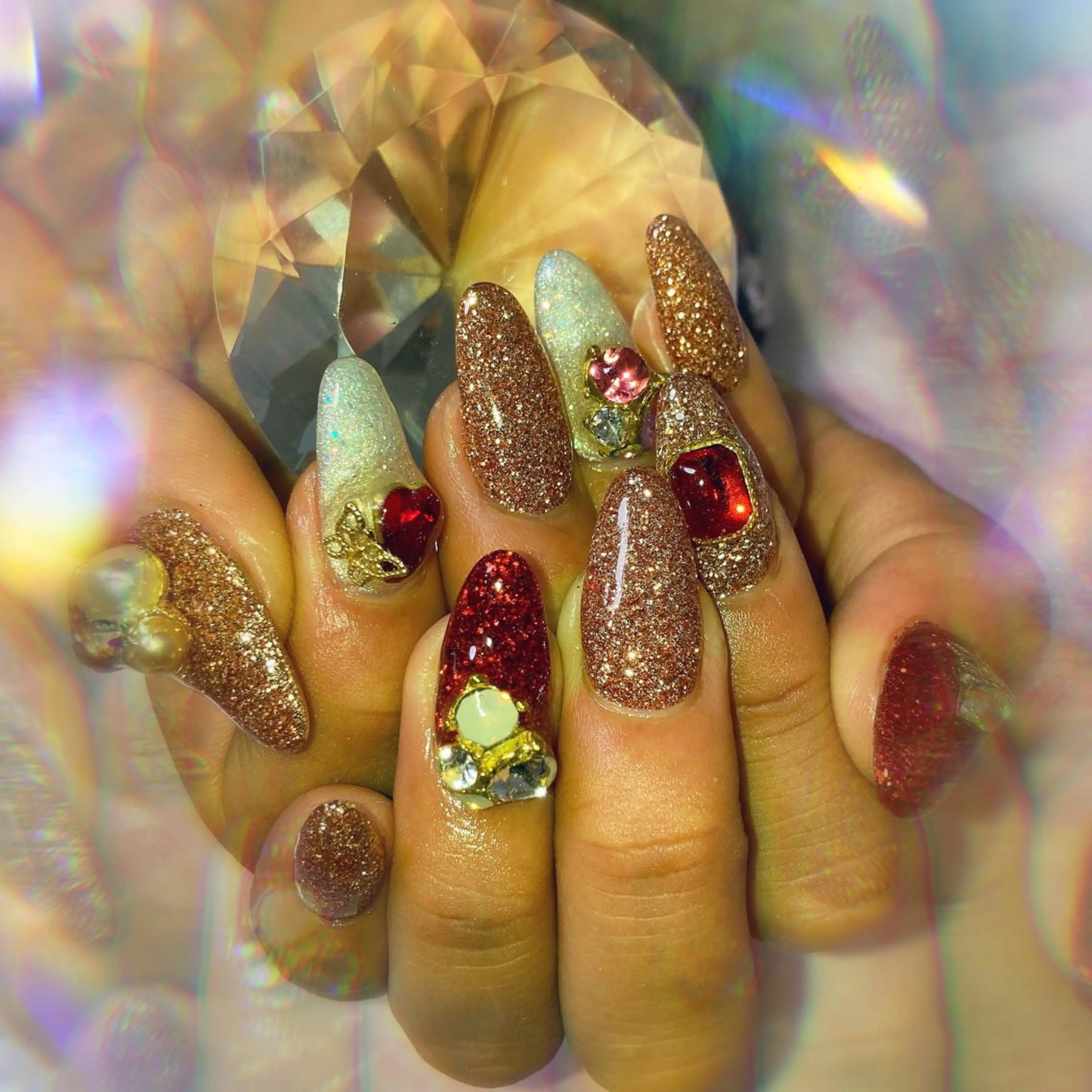 ロング カラー ネイル ハンドネイル ハンドケア 💎ビューティサロン 湘南　RIRAN💎のネイルデザイン