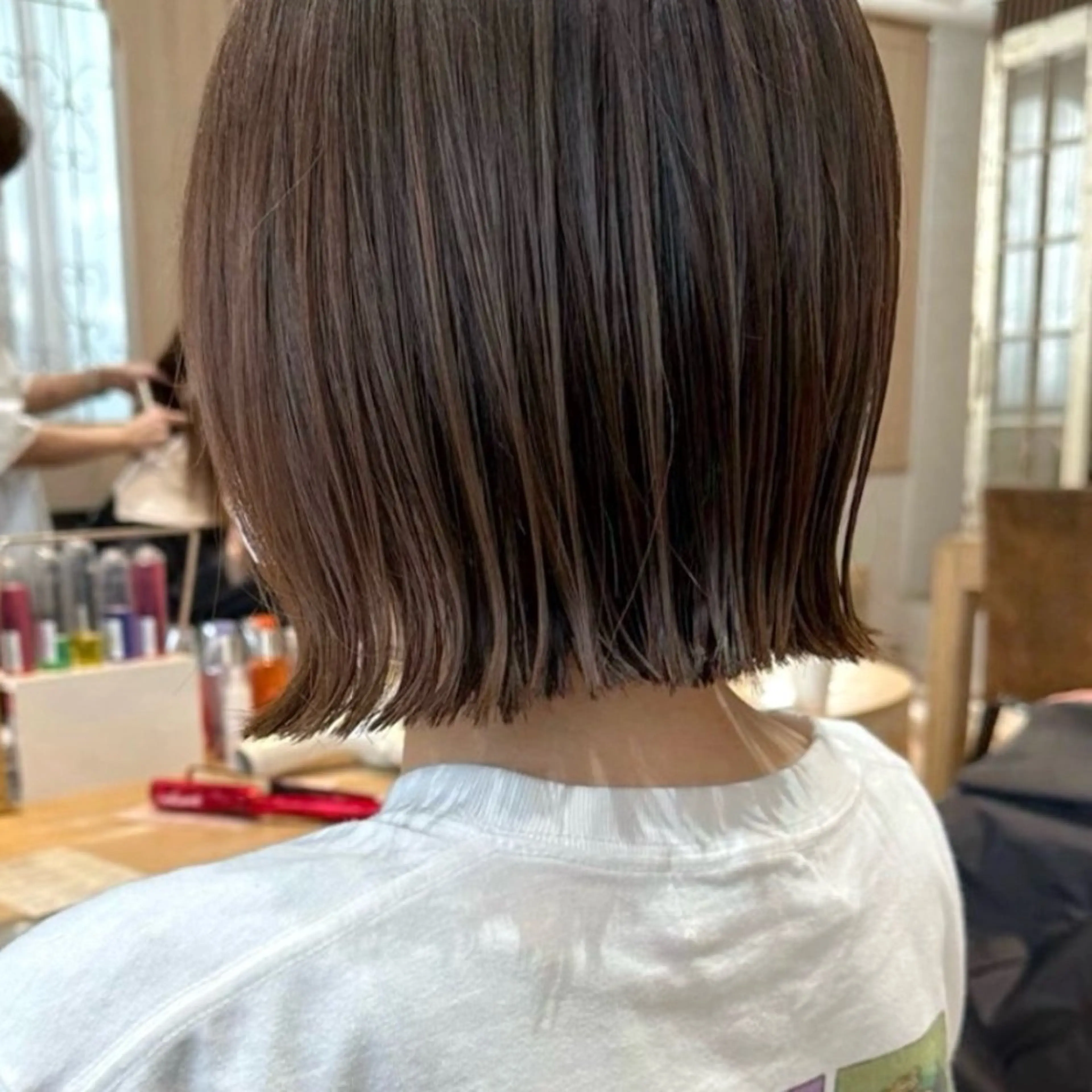 ショート ヘアカラー 艶カラー/ボブ /似合わせ/田口愛那のヘアスタイル