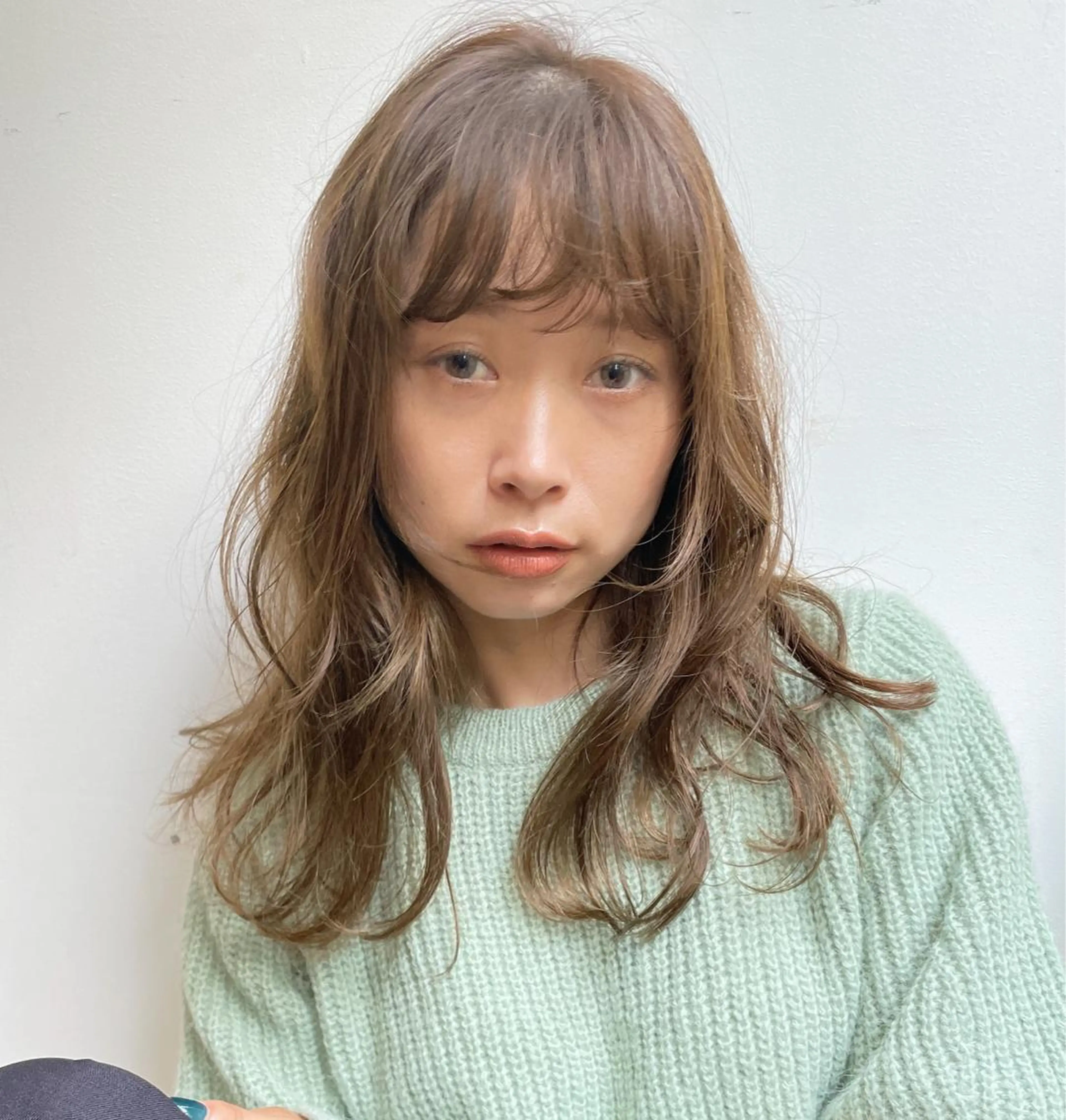 セミロング カラー パーマ 似合わせヘア🤍 面田法子のヘアスタイル