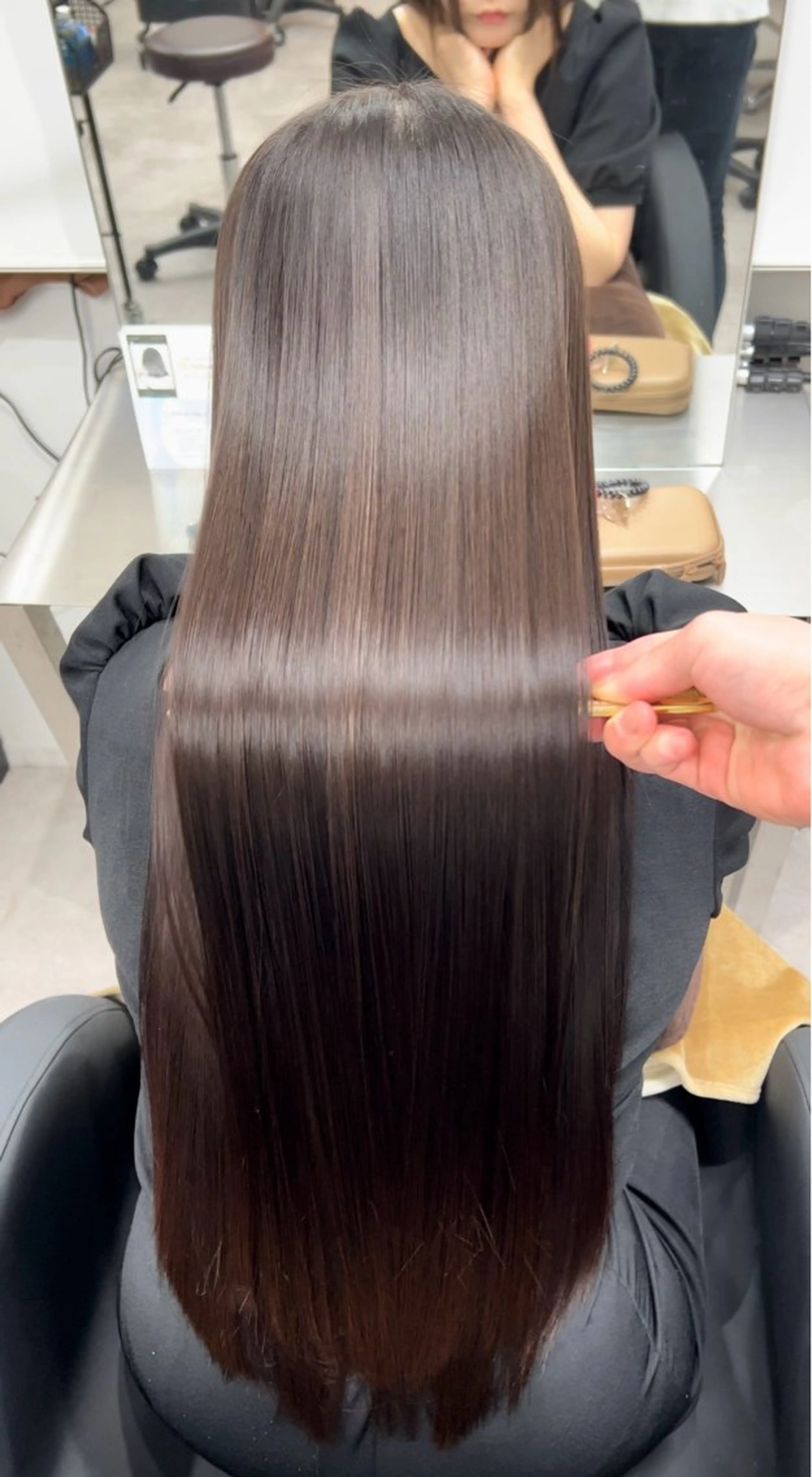 ロング 髪質改善 縮毛矯正 トリートメント カット ヘアカラー トリートメント 🫧髪質改善 講師🫧🍎幹細胞のヘアスタイル