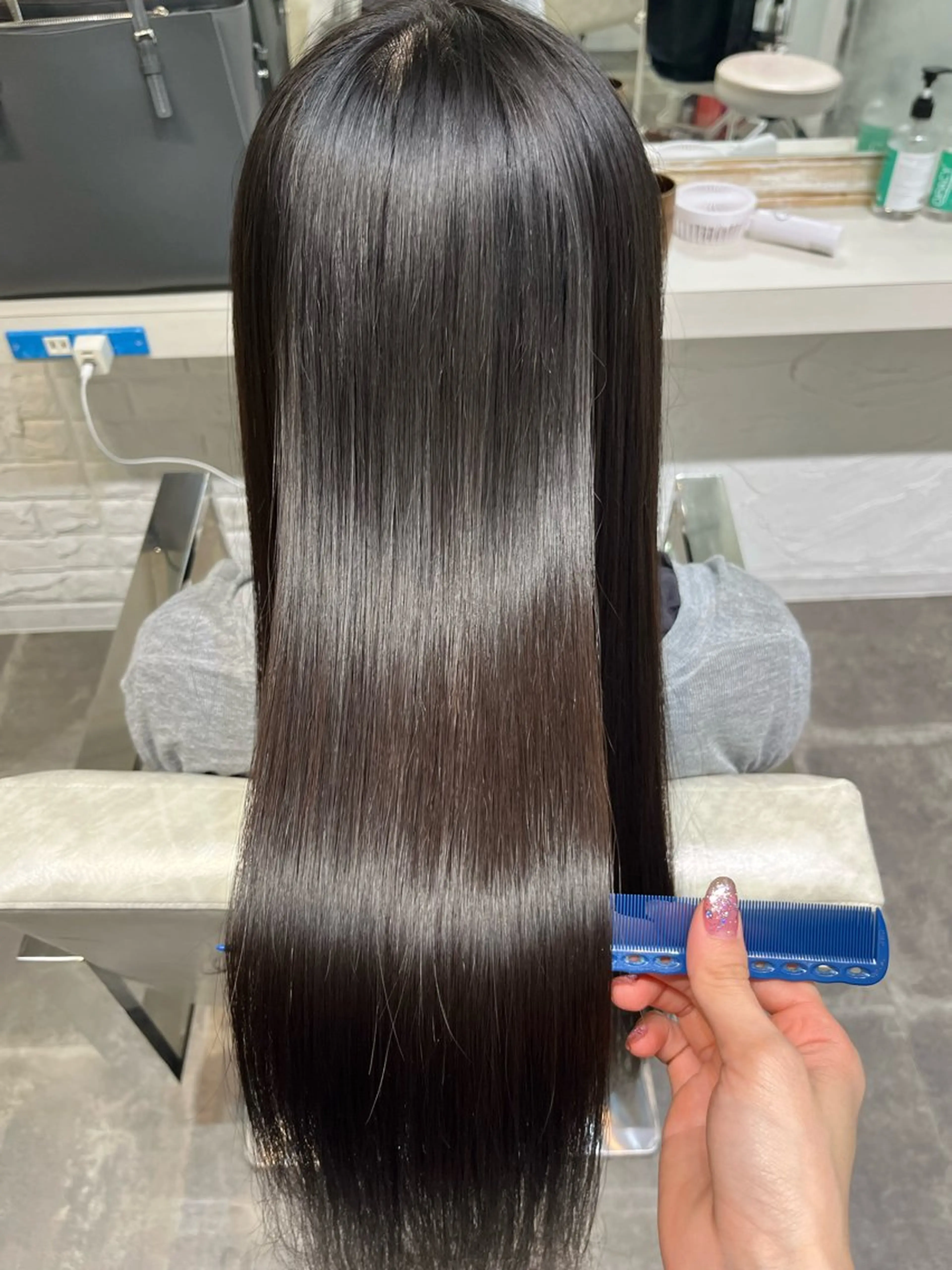 ロング 縮毛矯正 ヘッドスパ uros.所属・🩵aiko / モデル募集中️🩵のヘアスタイル