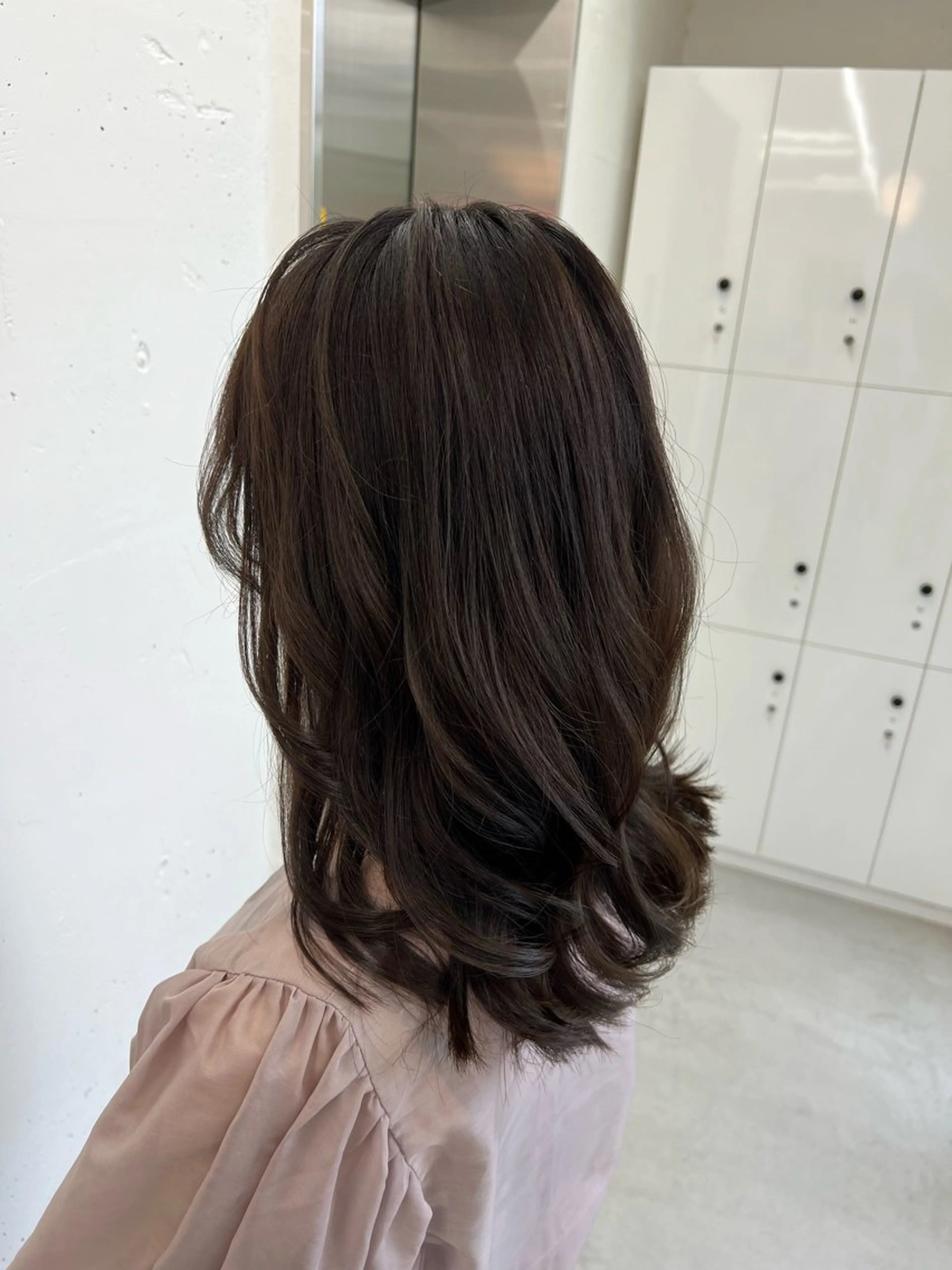 ミディアム カラー ブラウンカラー 小顔カット ヘアカラー あすか JILLSTUDIOのヘアスタイル