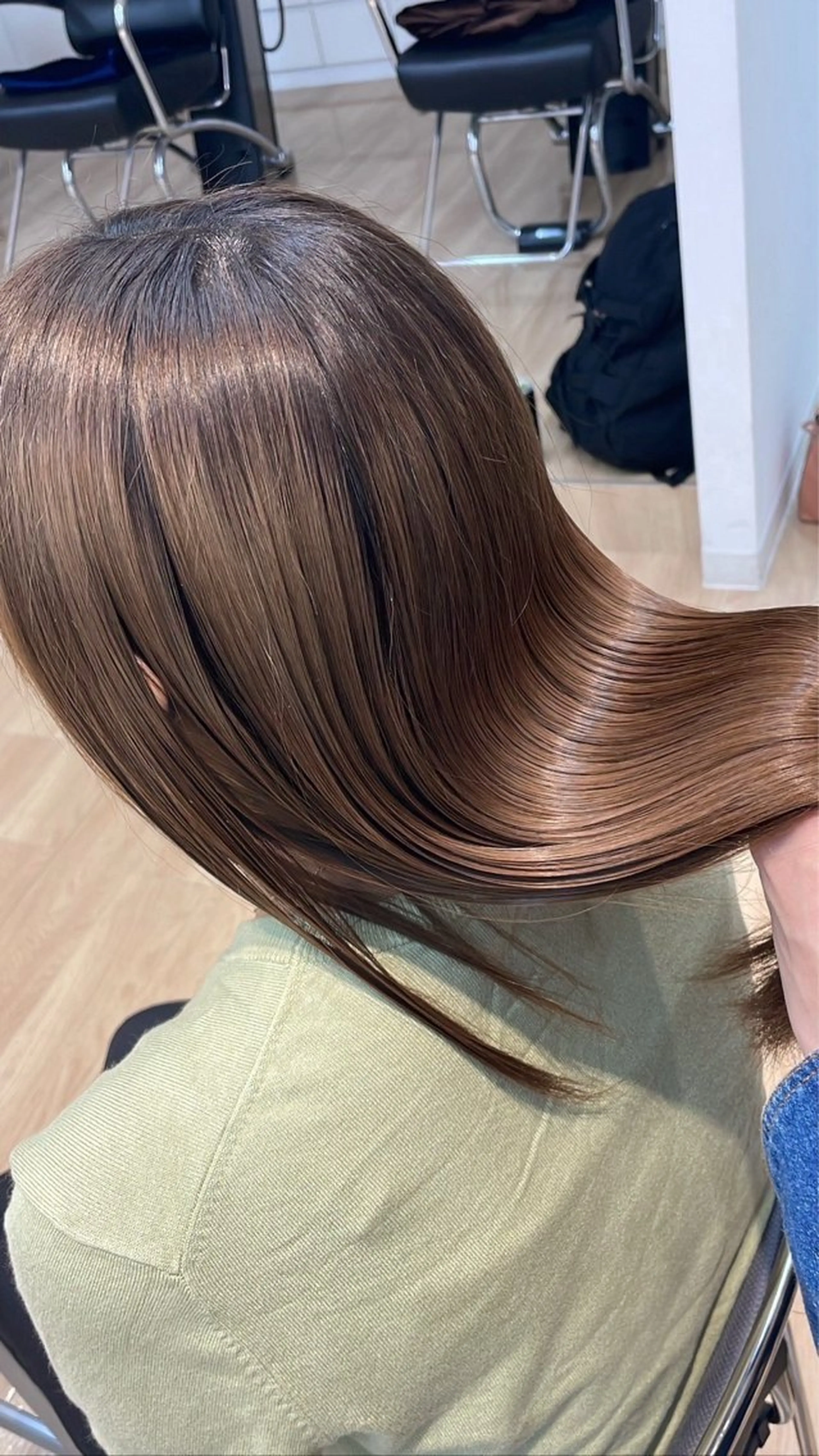 ミディアム 髪質改善 トリートメント トリートメント Ricca所属・Hina🧵/恵比寿 中目黒/透明感カラーのヘアスタイル