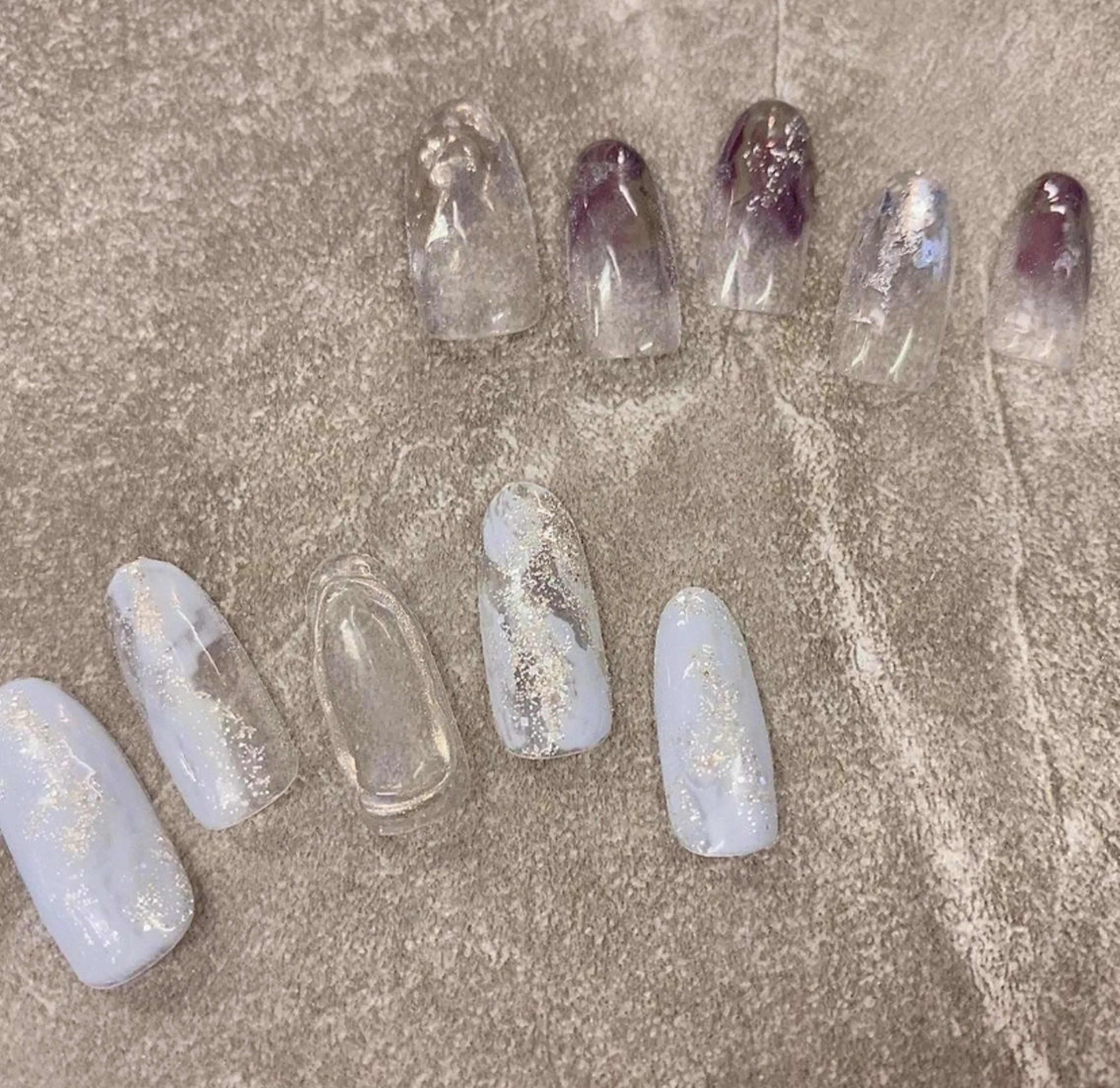 ネイル アートネイル ラメ(グリッター) ミラーネイル ニュアンスネイル 🌻ひまり🌻 ネイルのネイルデザイン