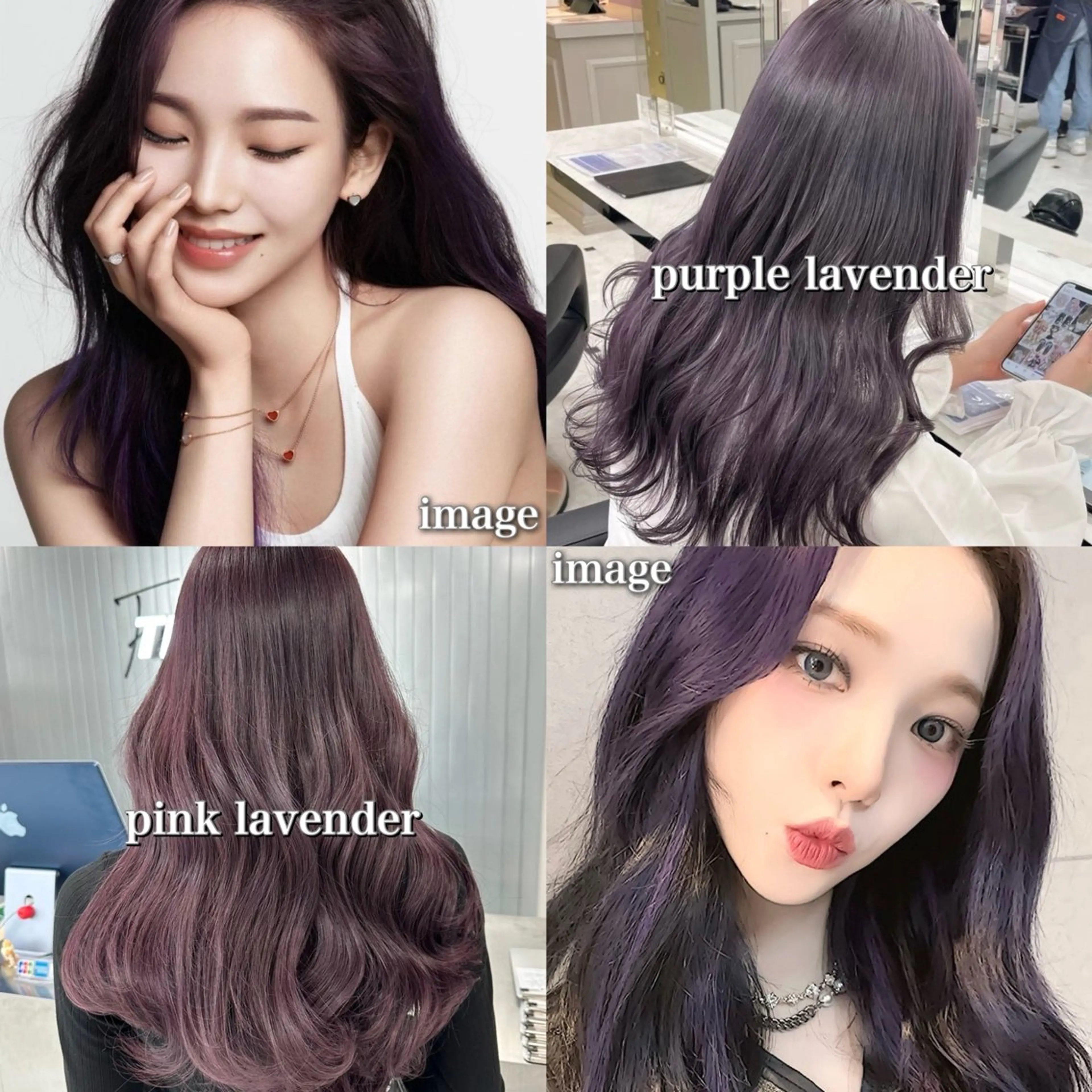 セミロング カラー ブリーチ ブルーカラー ブルーラベンダー ディープパープル デザインカラー ヘアカラー トリートメント ハイトーン/ 髪質改善/上質艶髪のヘアスタイル