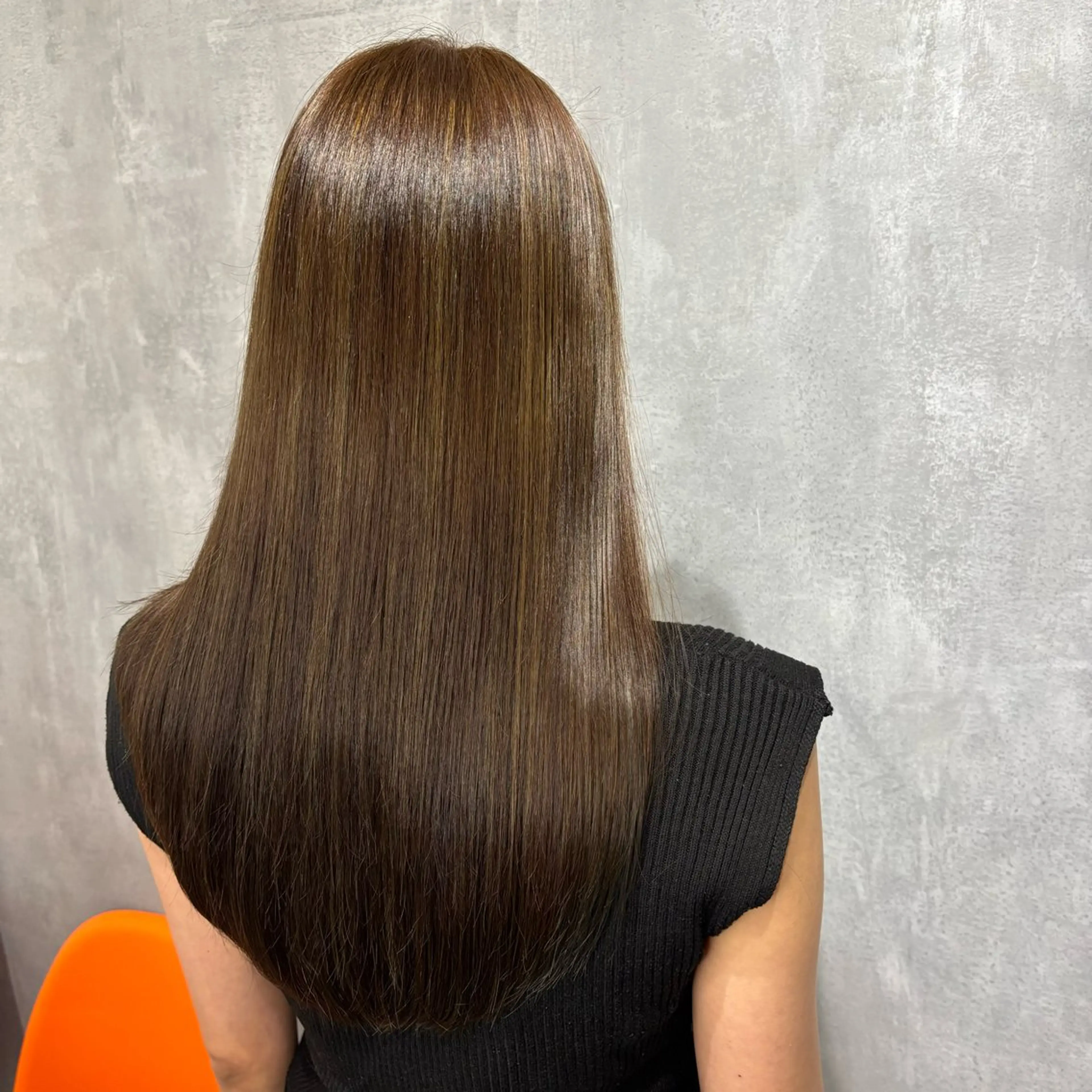 ロング カラー ヘアカラー トリートメント 古賀/レイヤーボブ /ハッシュカットのヘアスタイル