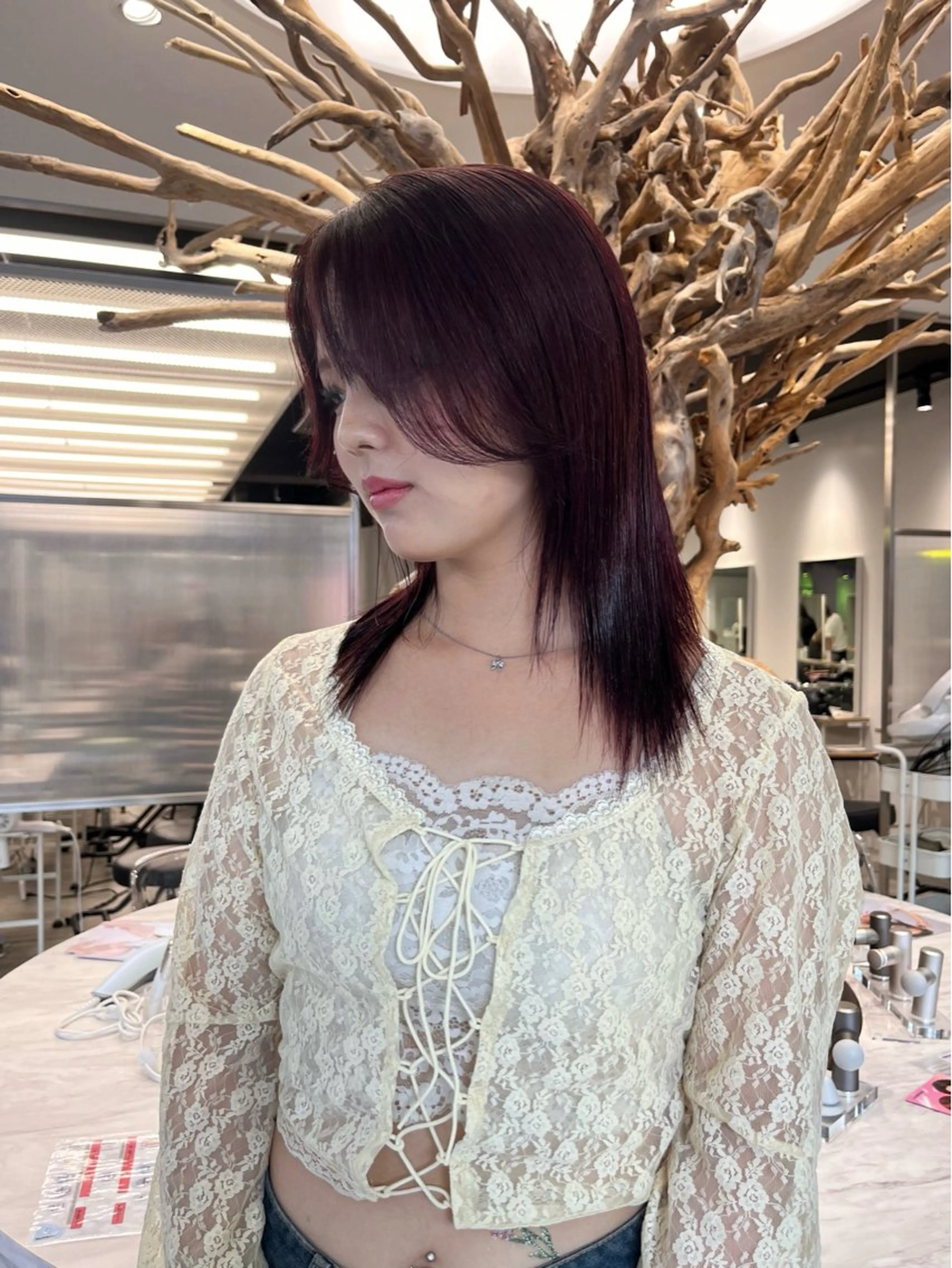 セミロング カラー ヘアカラー mai🤍縮毛酸性ス トレート/アイリストのヘアスタイル