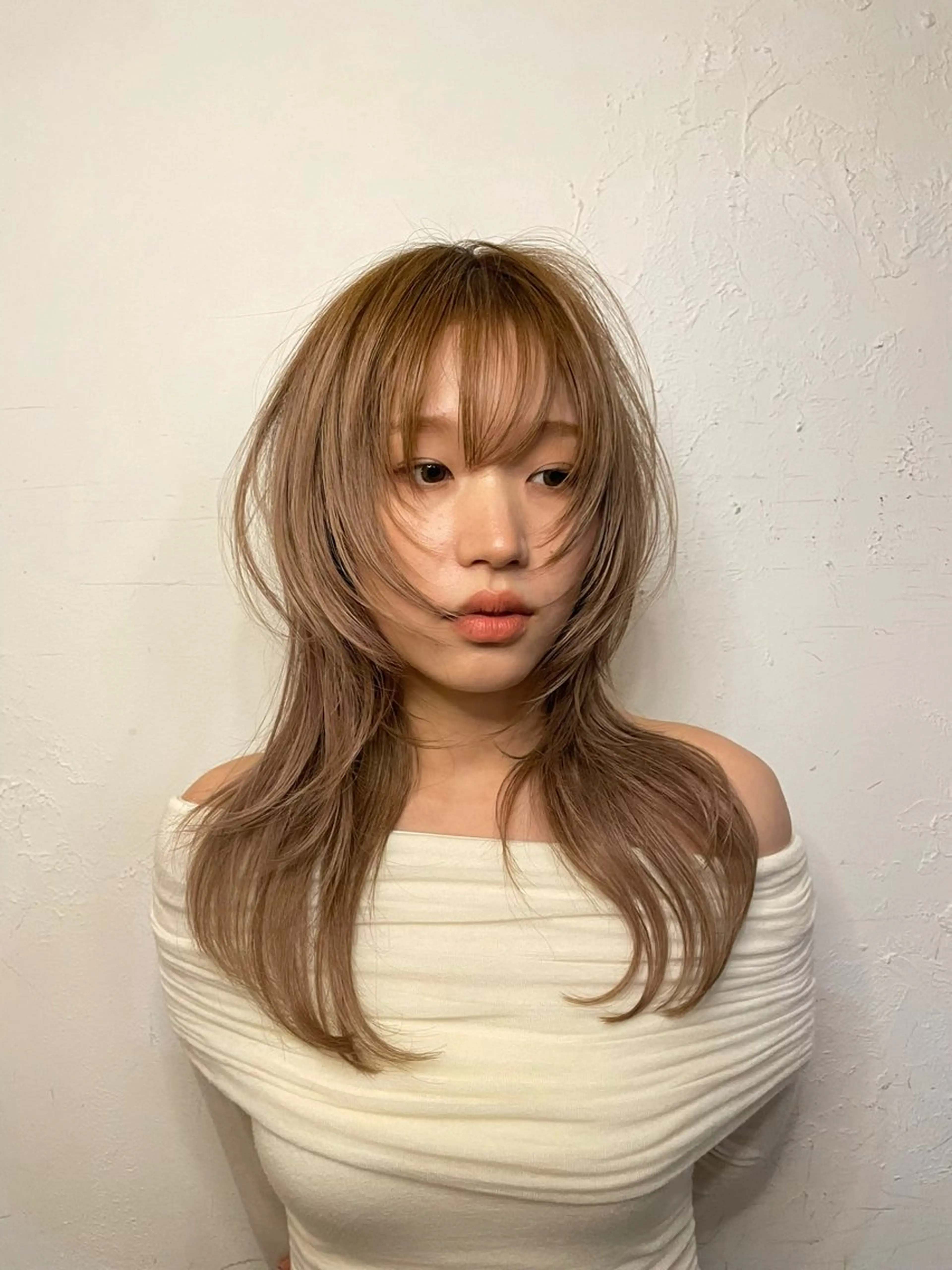 セミロング カラー レイヤーカット カット ヘアカラー コーンロウ／ブレイズ SYUのヘアスタイル