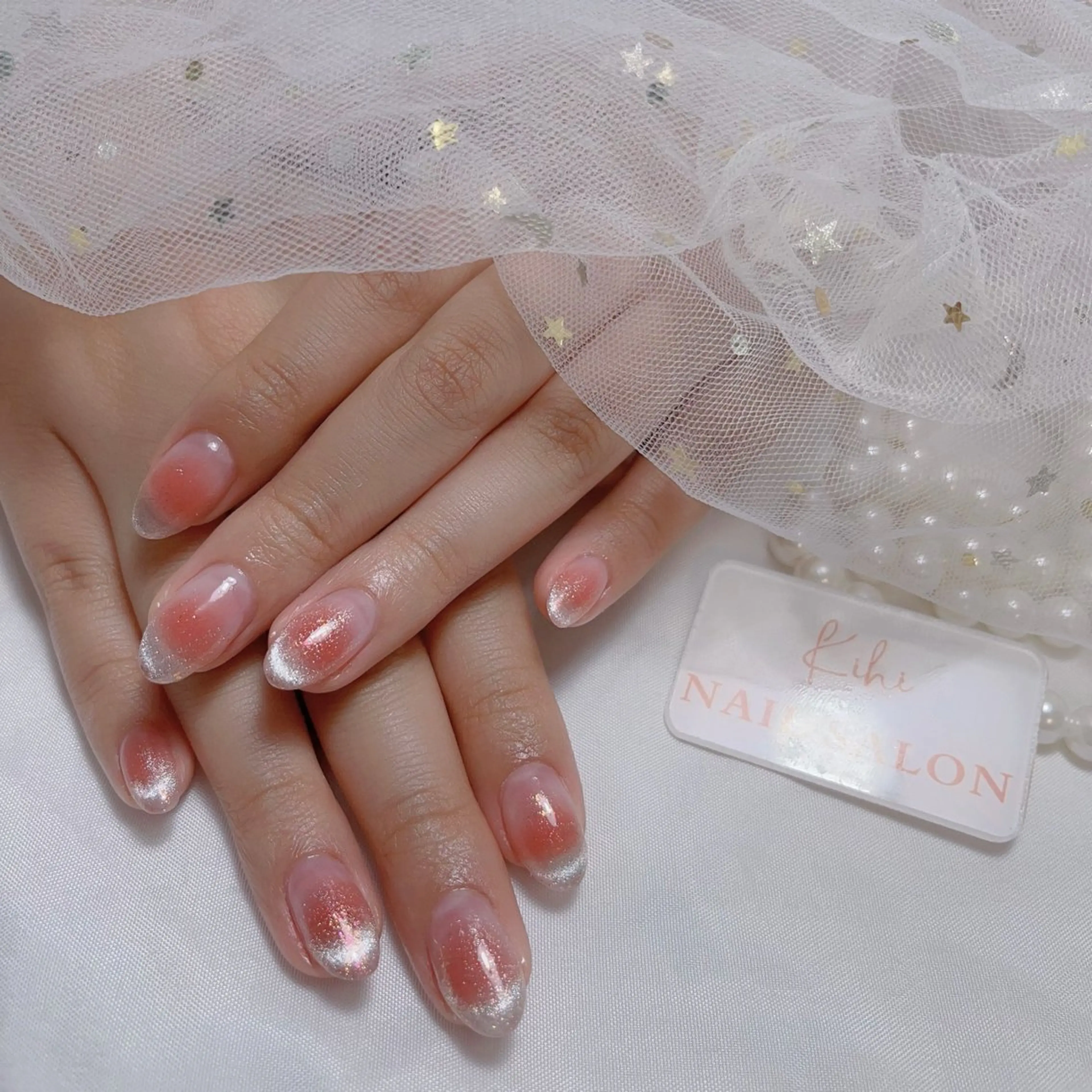 ネイル アートネイル フレンチネイル ジェルネイル グラデーション 韓国ネイル ハンドネイル ハンドケア さくら💮💮 【オフ無料】のネイルデザイン