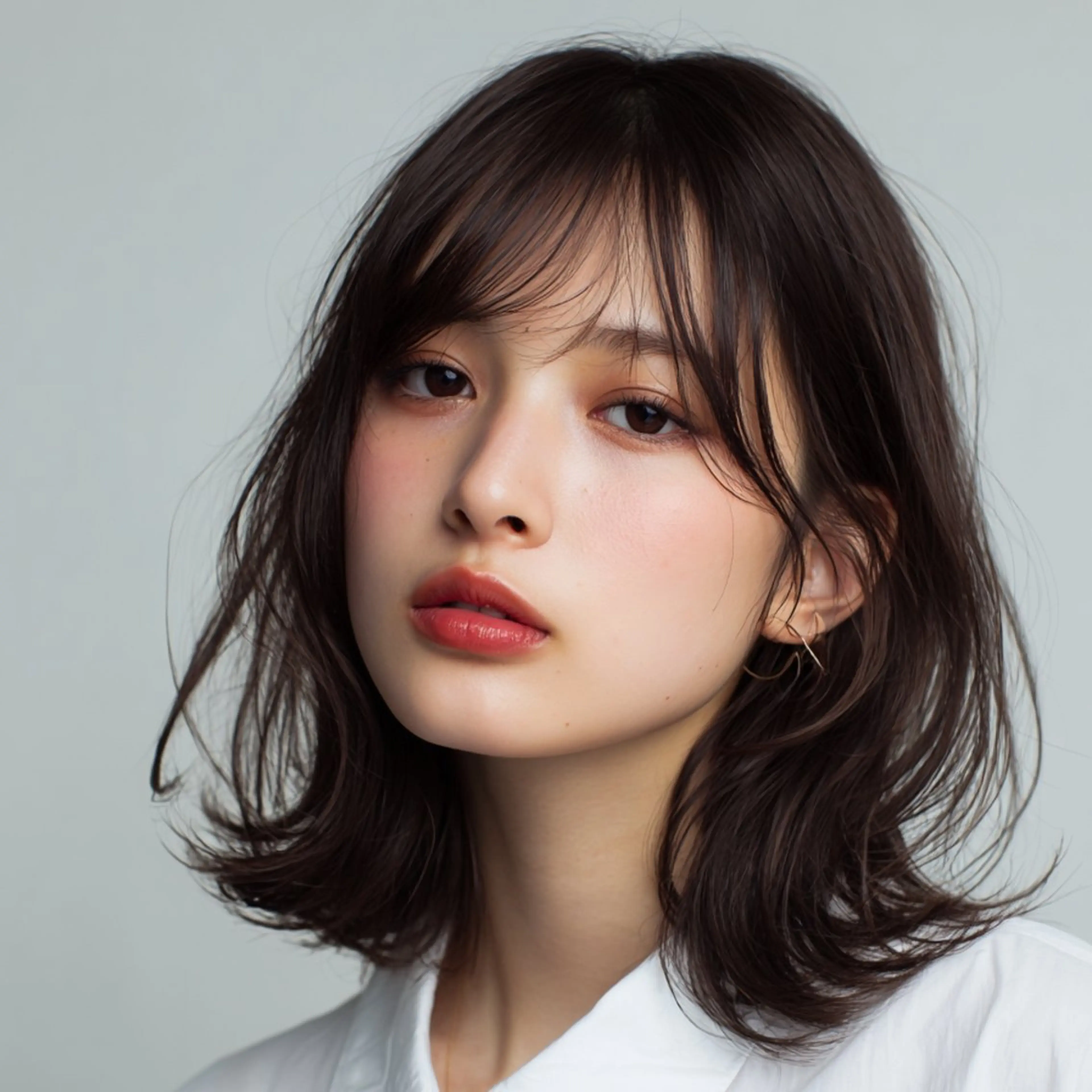 ミディアム 飯田 知将のヘアスタイル