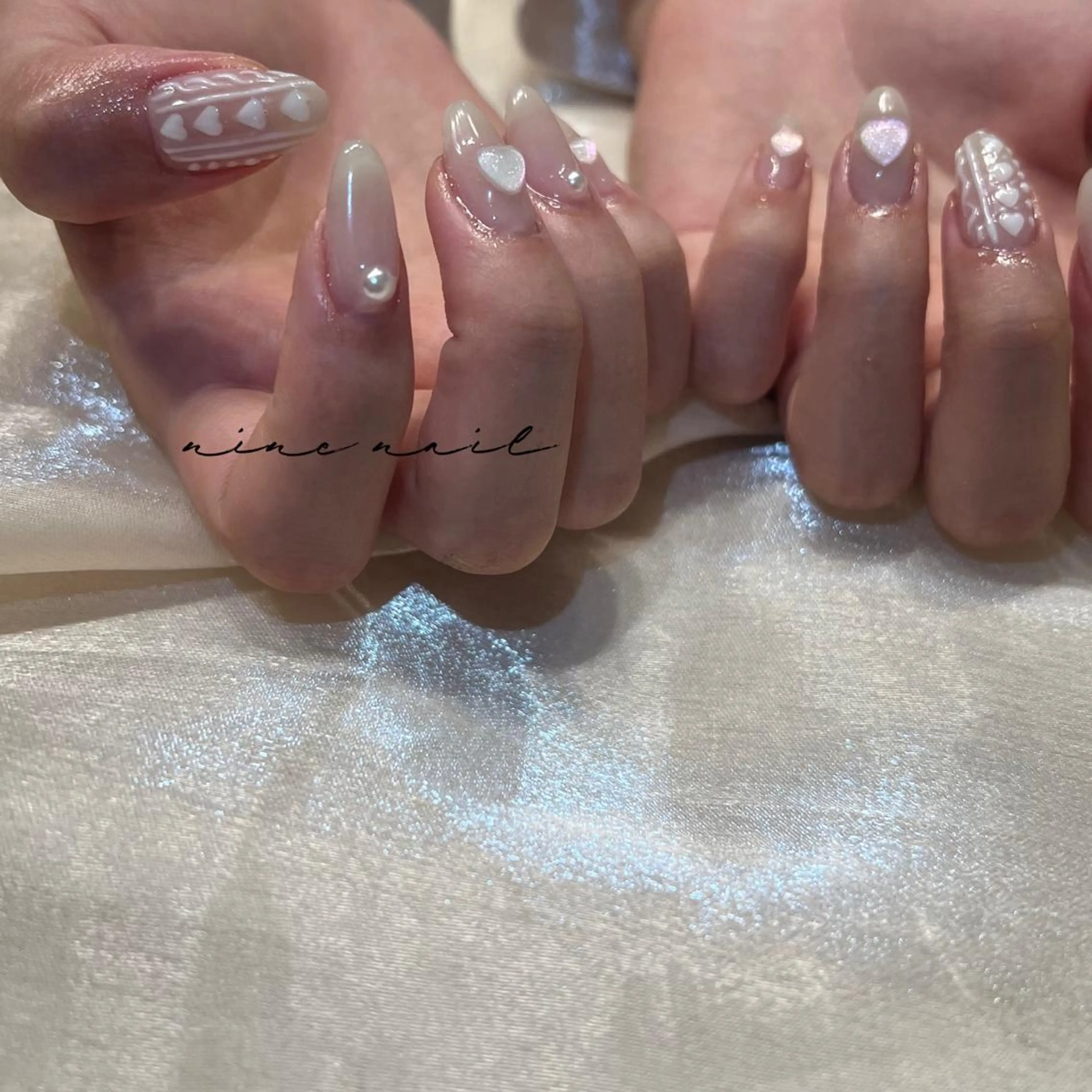 ネイル ハート nine nailのネイルデザイン