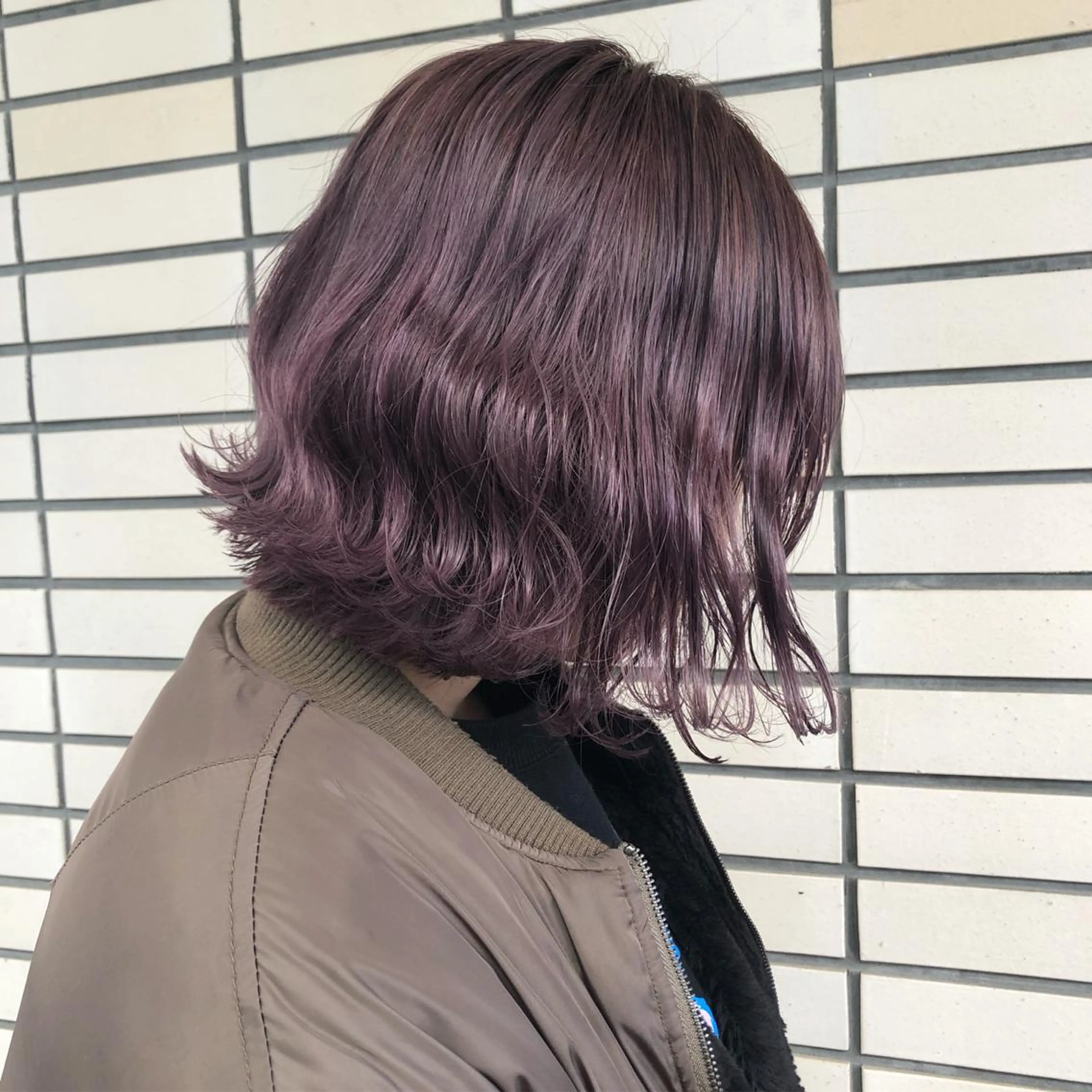 ミディアム カラー パープルカラー 2nd所属・🤍2nd🤍田所 美希のヘアスタイル