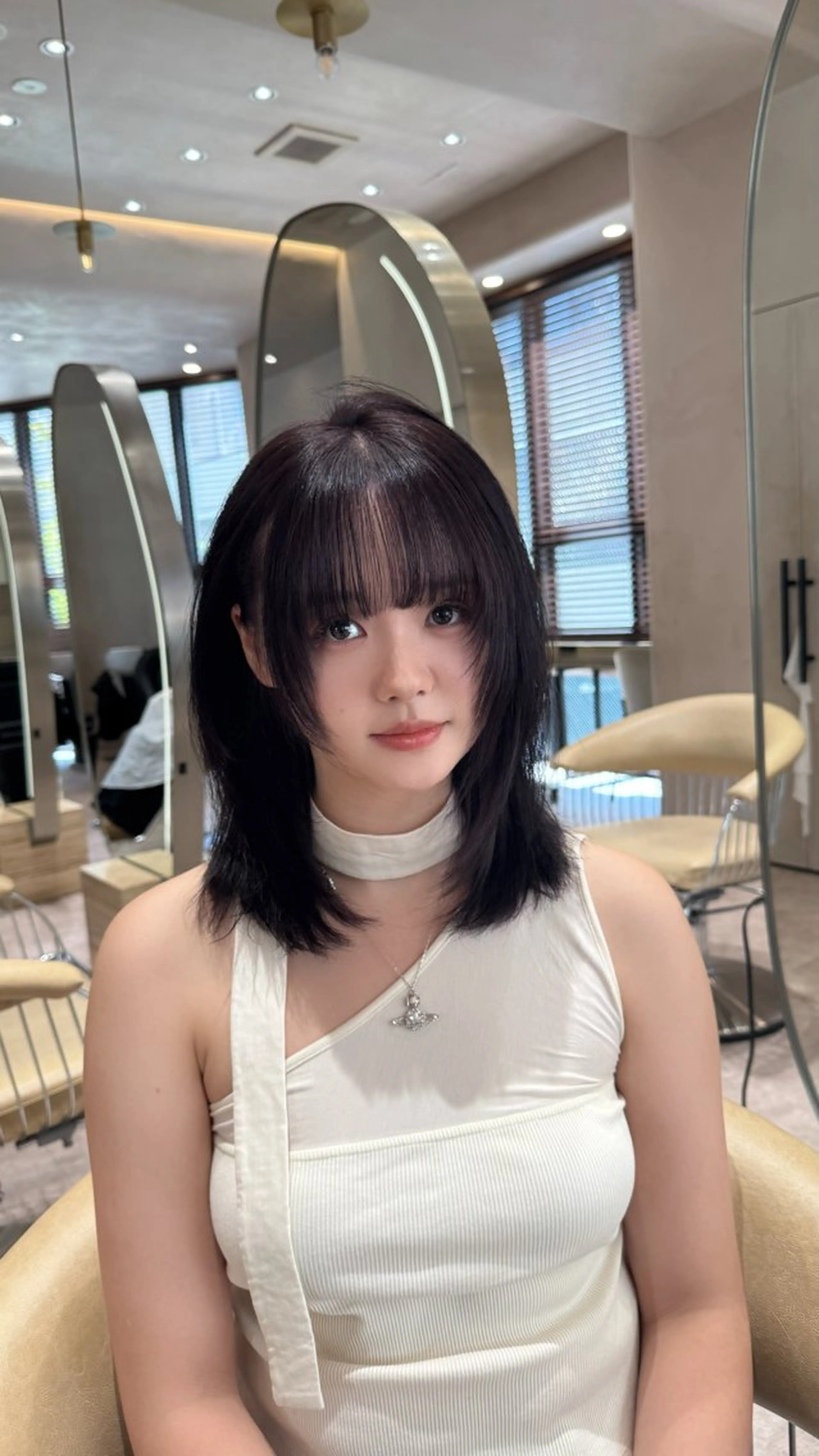 セミロング カット ヘアカラー トリートメント 韓国ヘア/ベージュ カラー/髪質改善/涼のヘアスタイル