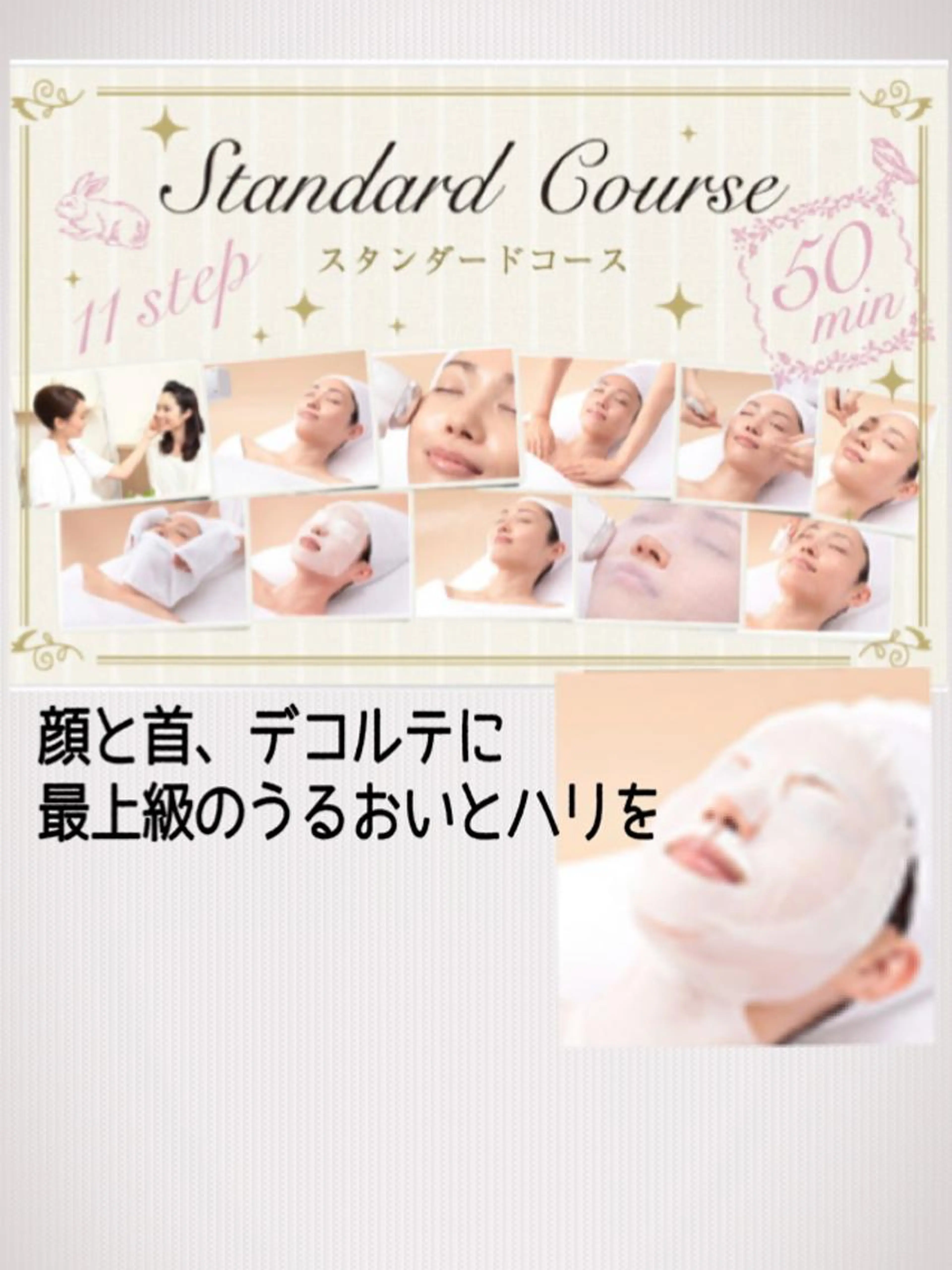 デコルテスタンダードコース＋オーセントマスク＋お悩みに合ったサンプル付きの写真