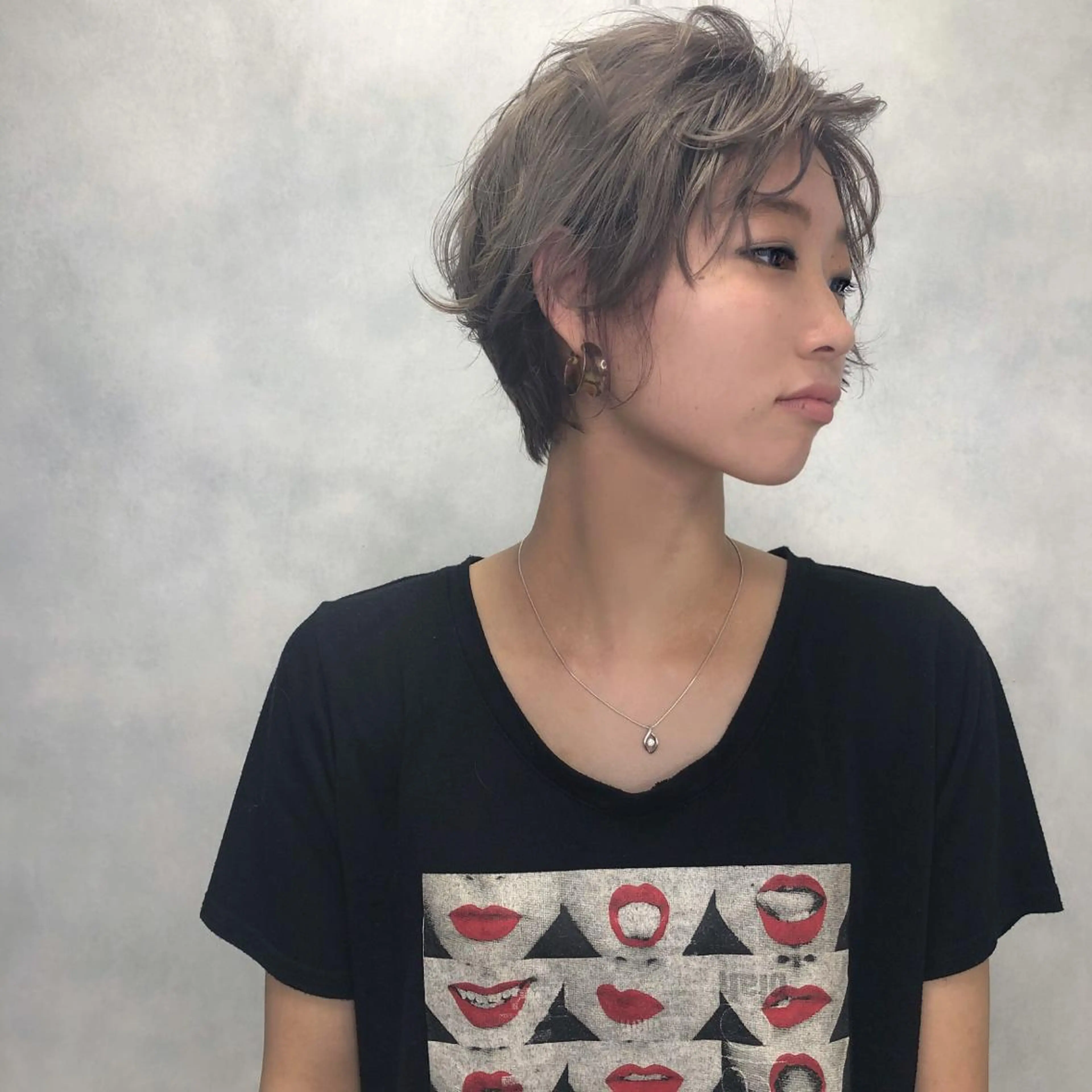 ショート カラー インナーカラー パープルカラー 似合わせカット ORIKA 美容室のヘアスタイル