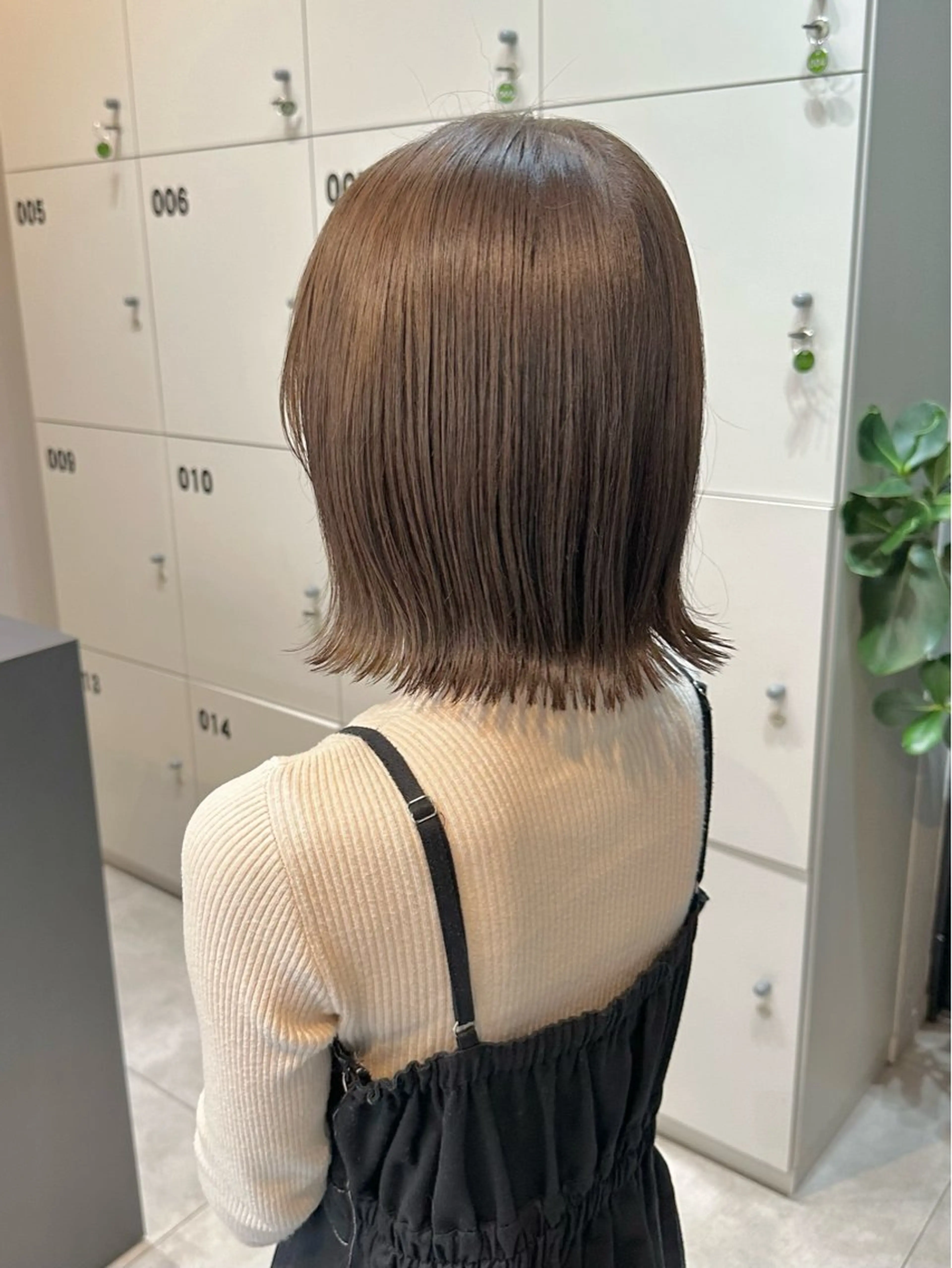 ミディアム カラー カット ヘアカラー トリートメント 透明感カラー/ボブ /佐藤伶のヘアスタイル