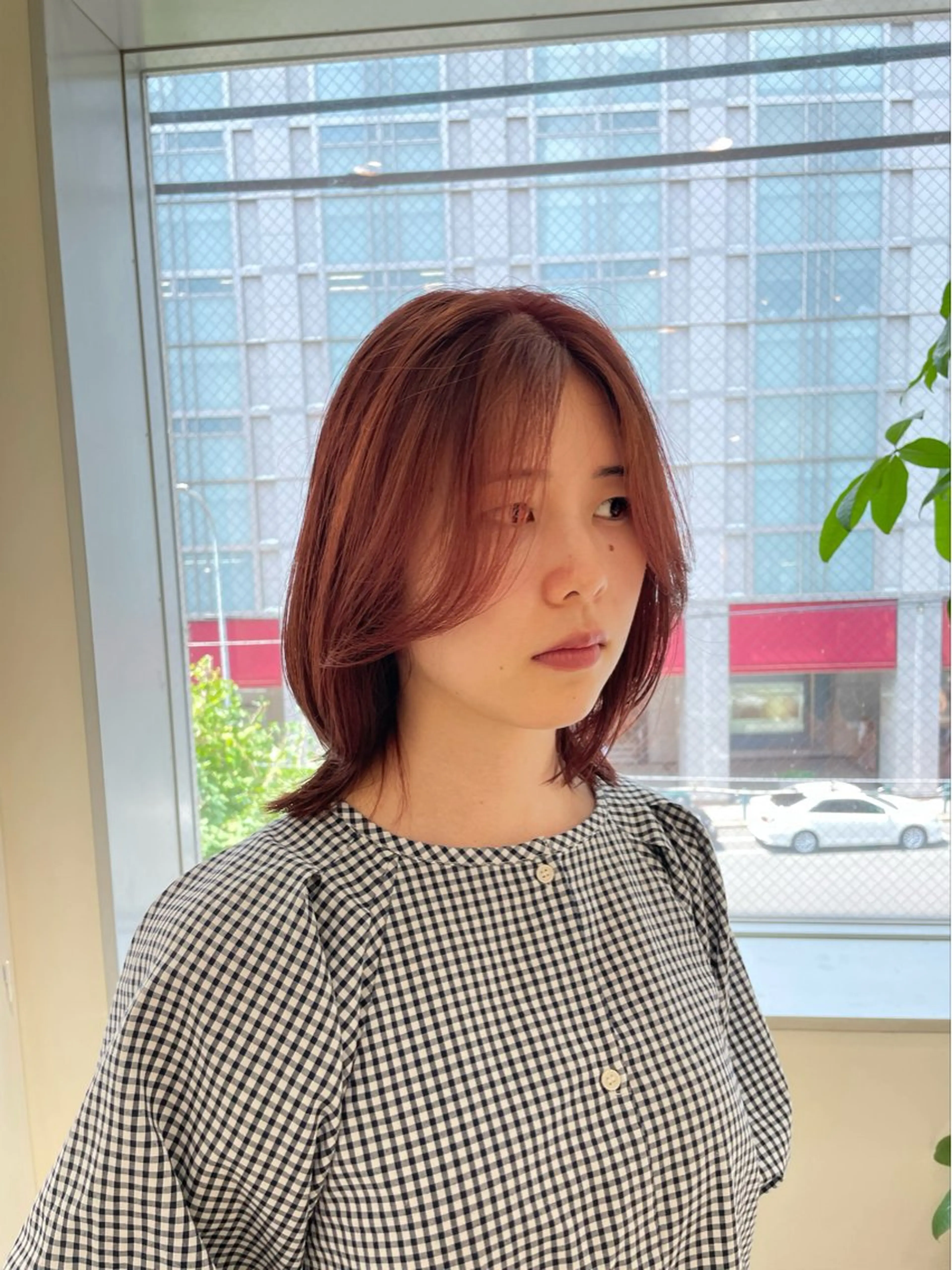 ミディアム カラー 黒髪 ブリーチ ダブルカラー ブリーチなしカラー カット ヘアカラー トリートメント 🩰ニシムラヒカリ 半個室salon♡*のヘアスタイル