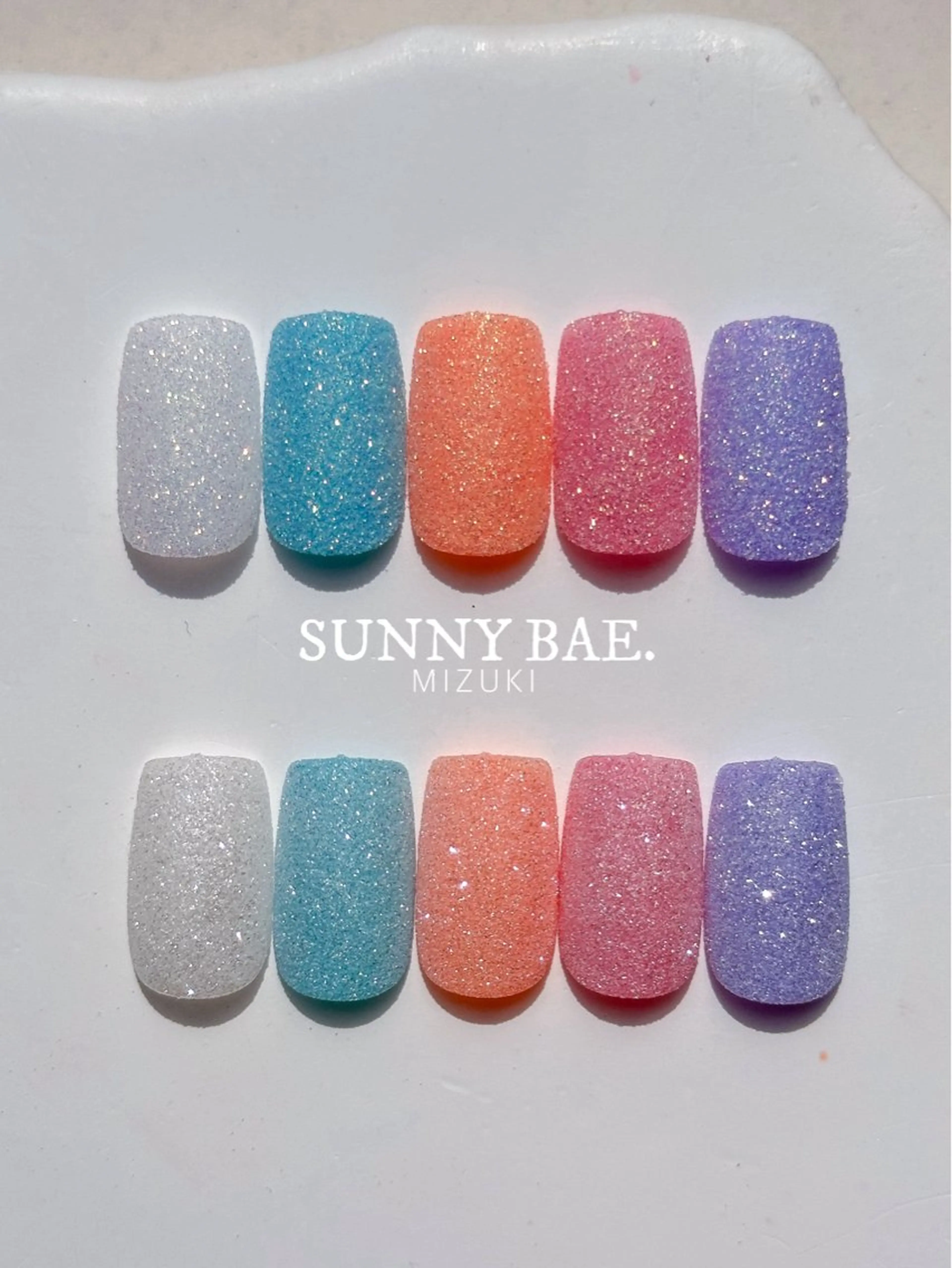 ネイル キラキラネイル パステルネイル 春ネイル 夏ネイル SUNNY BAE. 🌼MIZUKIのネイルデザイン