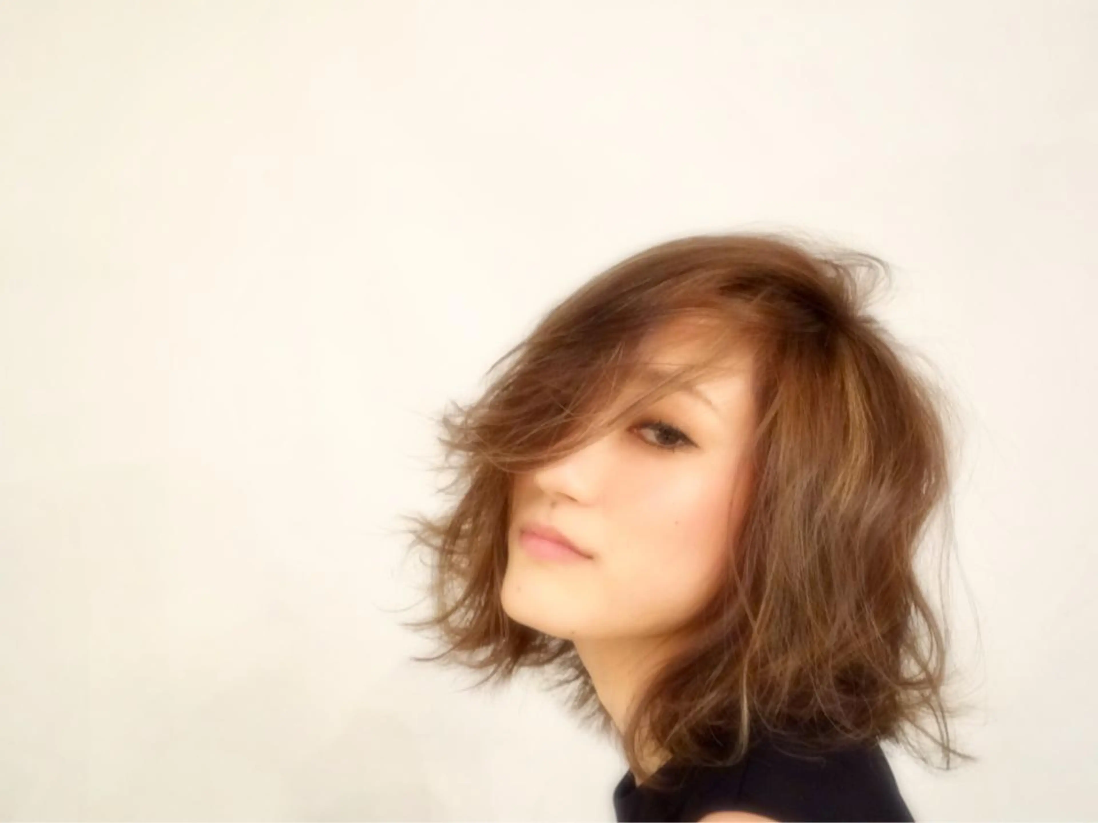 ミディアム カラー ボブ カラー特化サロン大阪 ルービック江坂/新城のヘアスタイル