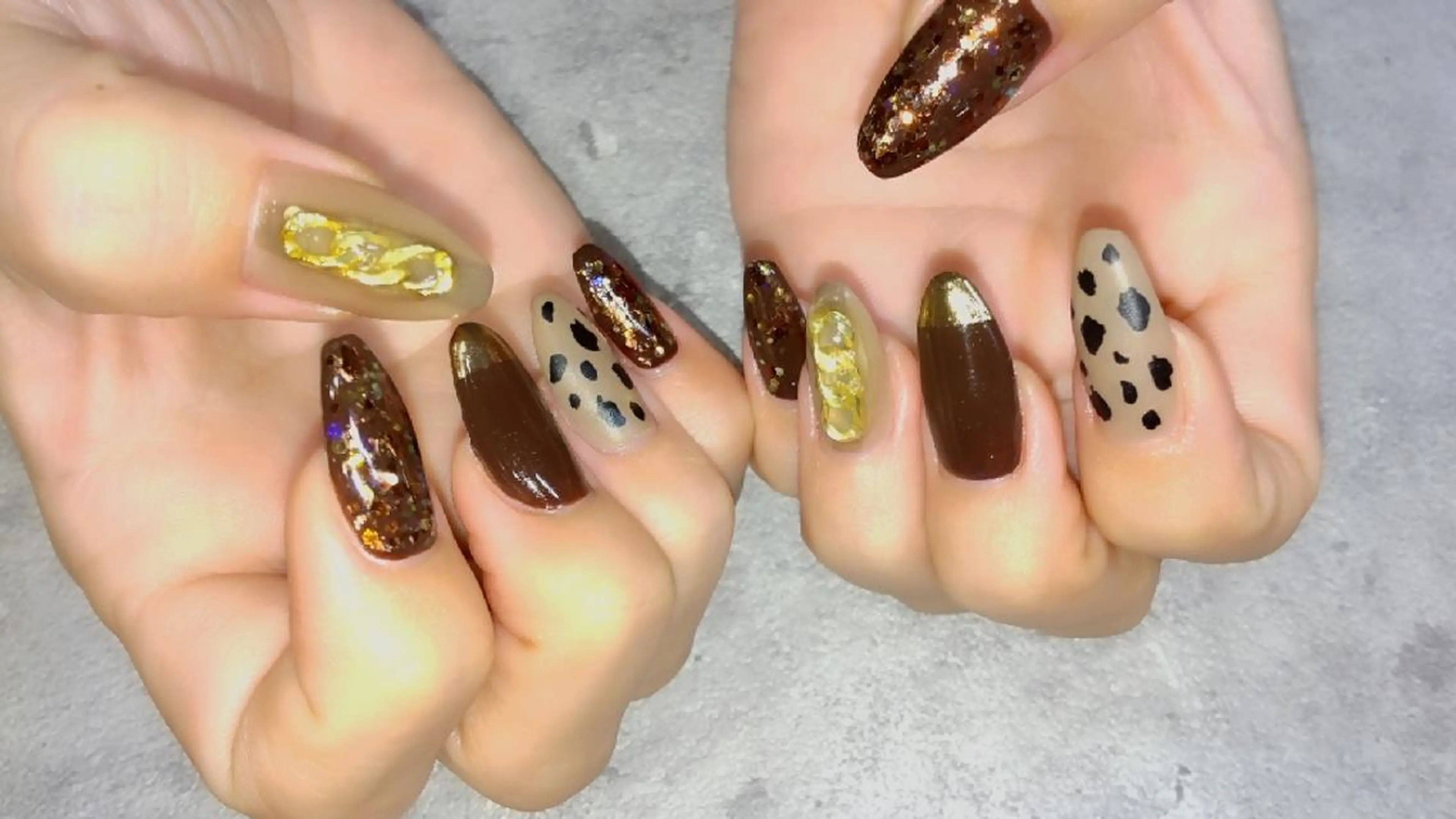 ネイル アニマル柄 ハンドネイル infinity skyのネイルデザイン