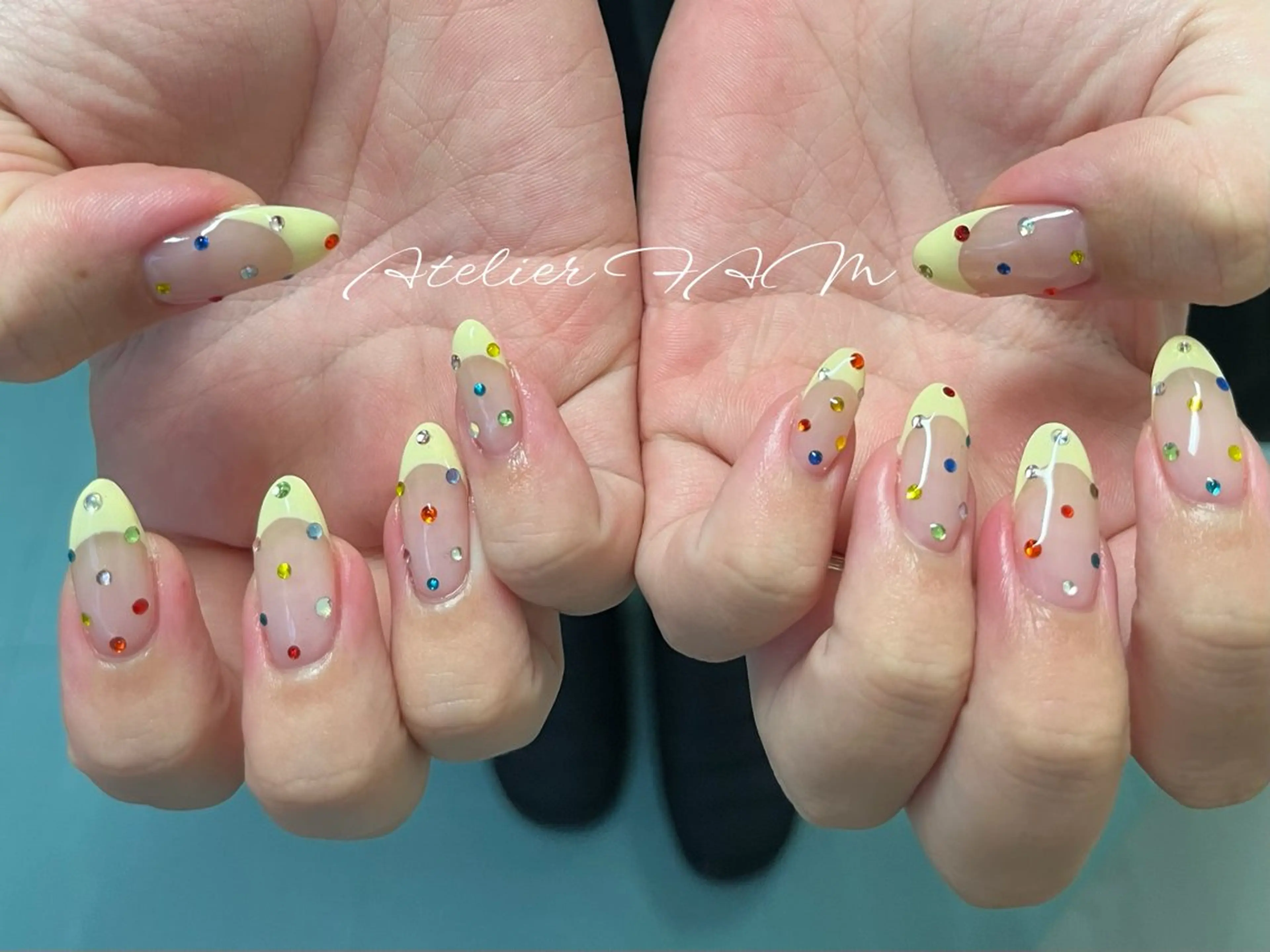 ミディアム フットネイル nail&eyelashsalon atelier fam上本町店所属・アトリエ FAMのネイルデザイン