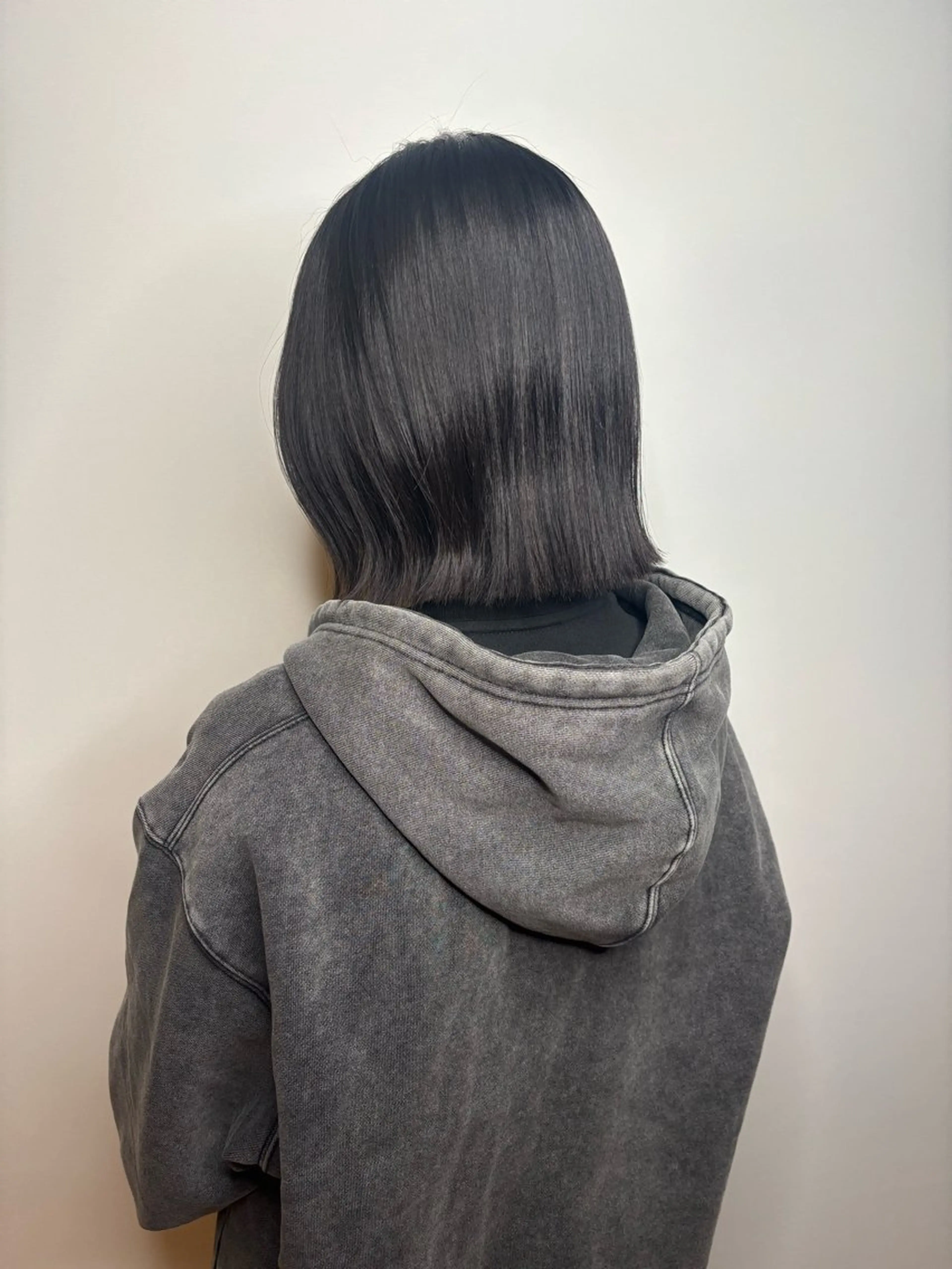 ミディアム パーマ くびれヘア カット 縮毛矯正 よしなり あみのヘアスタイル