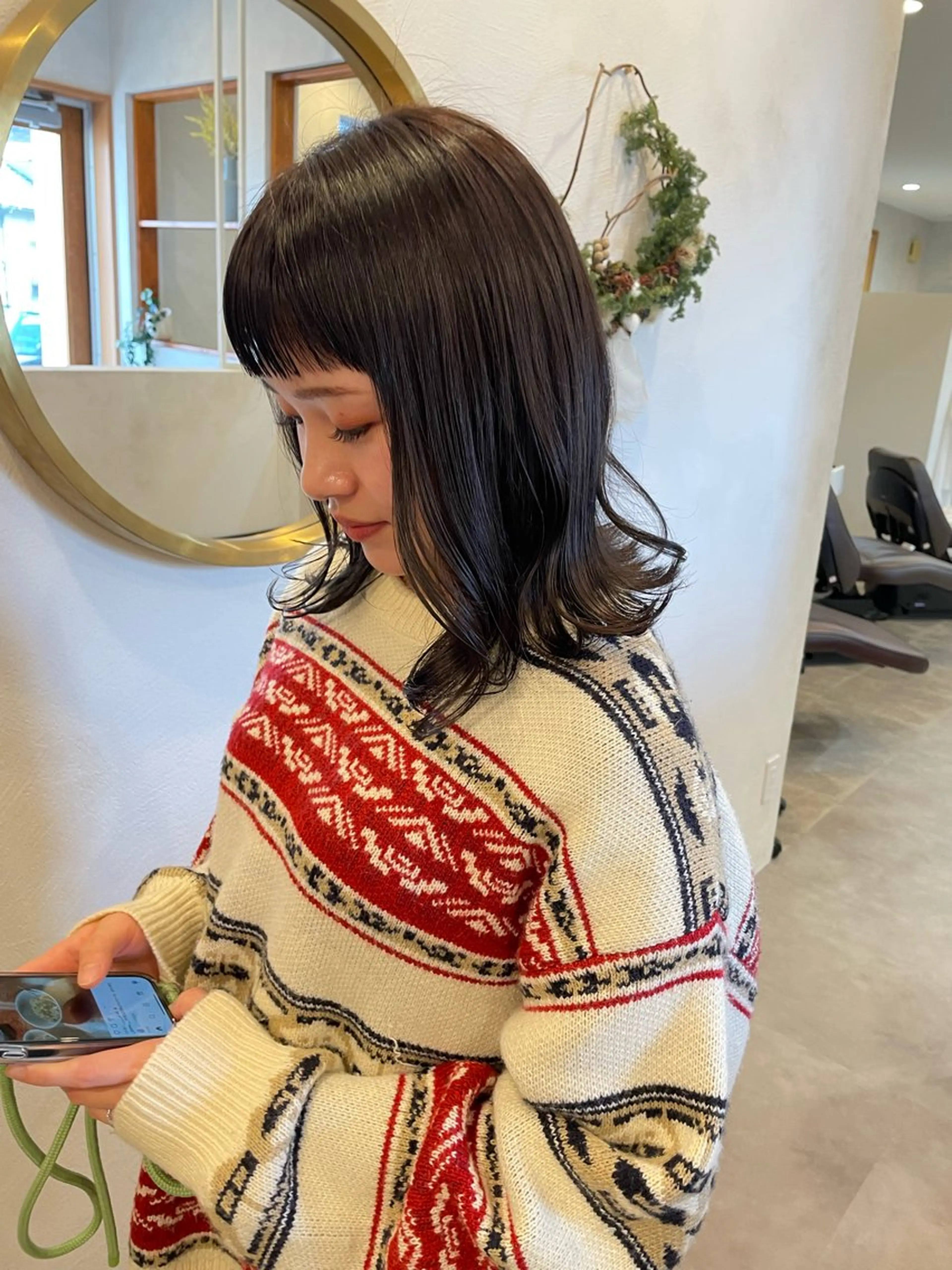 ミディアム カラー オン眉 Lita. hairdesign所属・kako ／透明感カラー🤍のヘアスタイル