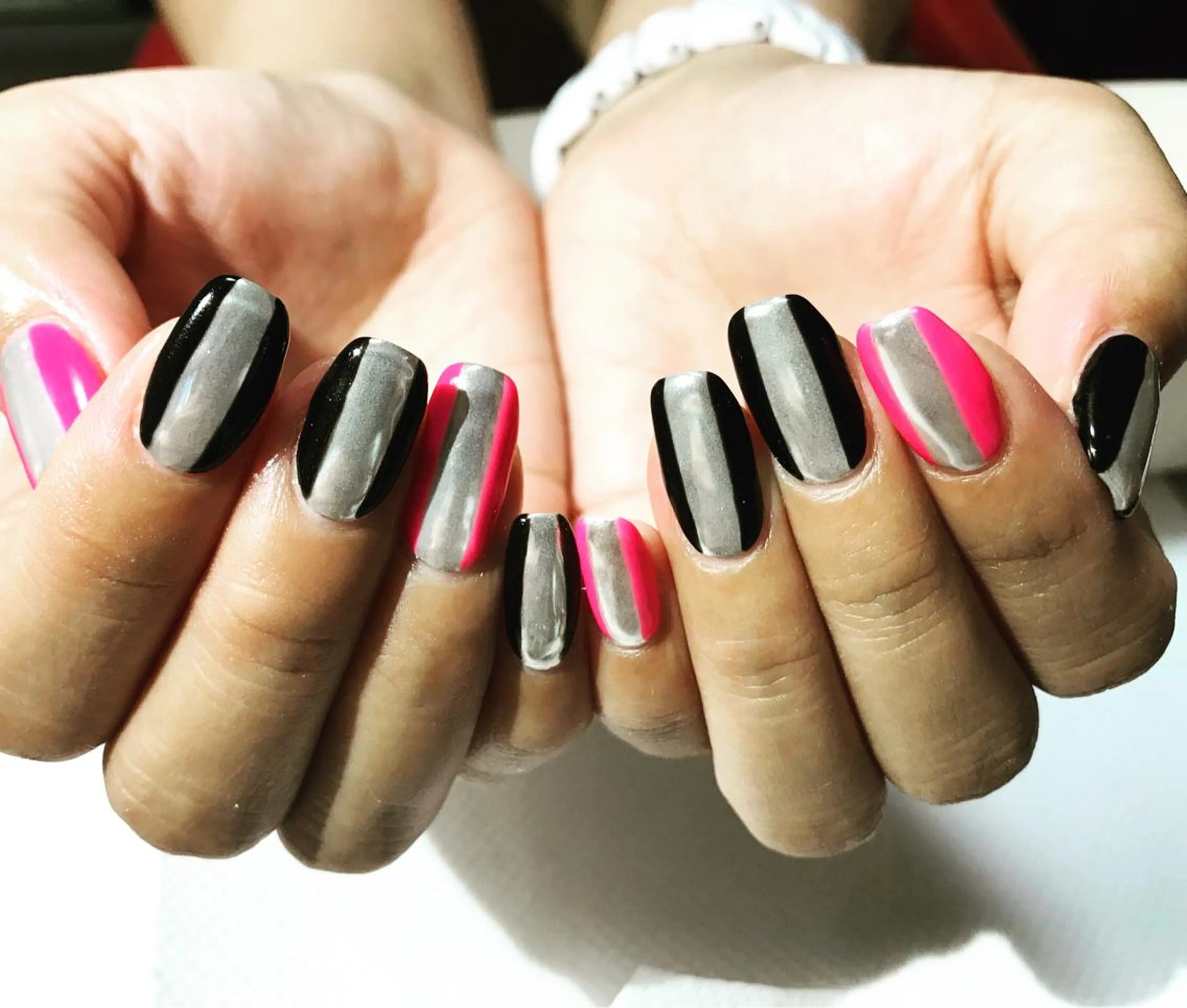 ネイル フットネイル ミラーネイル ピンク シンプルネイル 春ネイル ネイル フフラ所属・nail fufla ♡yamane♡のネイルデザイン