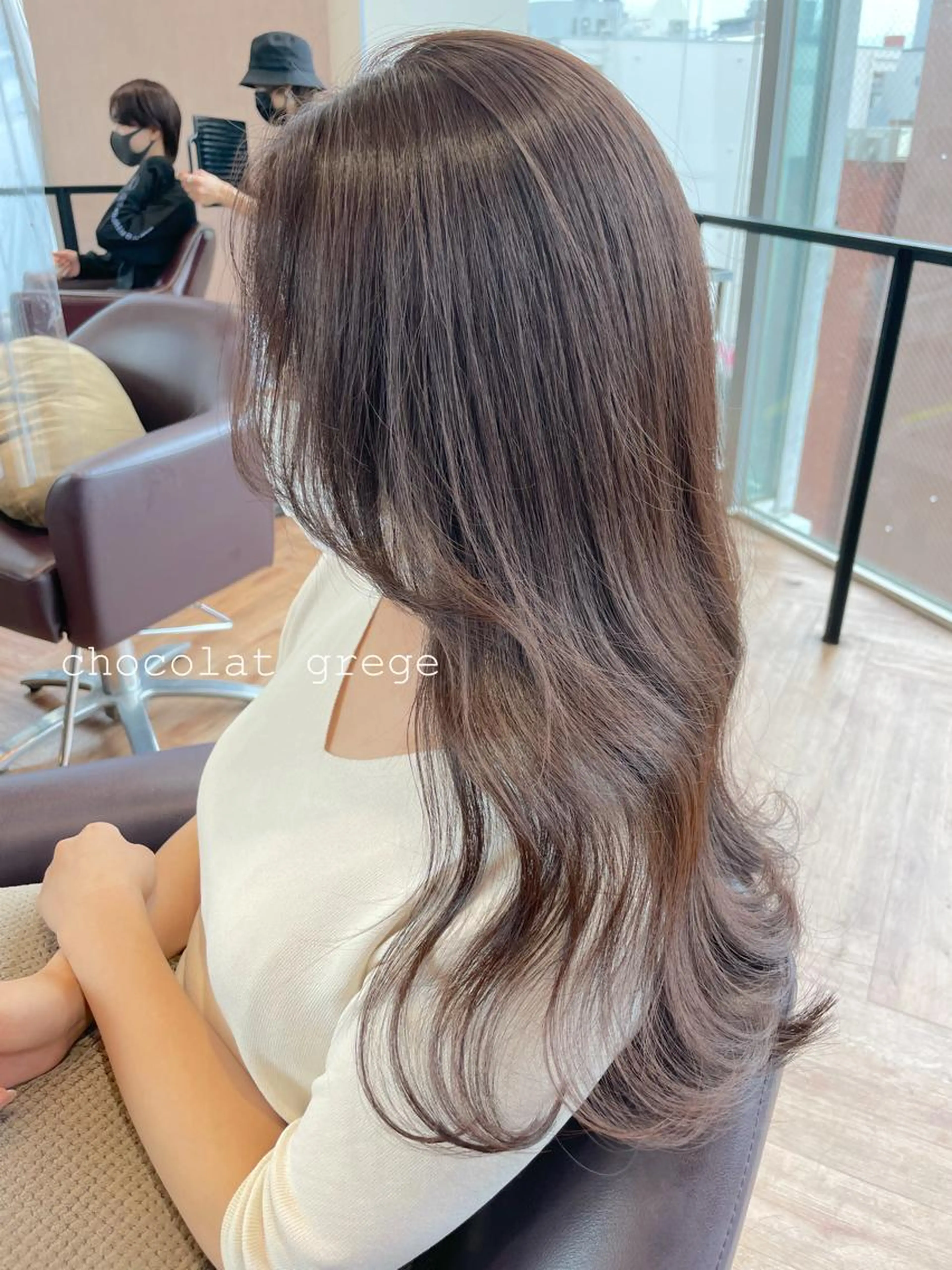 《初カラーおすすめ🤍✨》ブリーチ無しダブルカラー🍑 ♡*｡ﾟ透明感/低ダメージ/12900円の写真