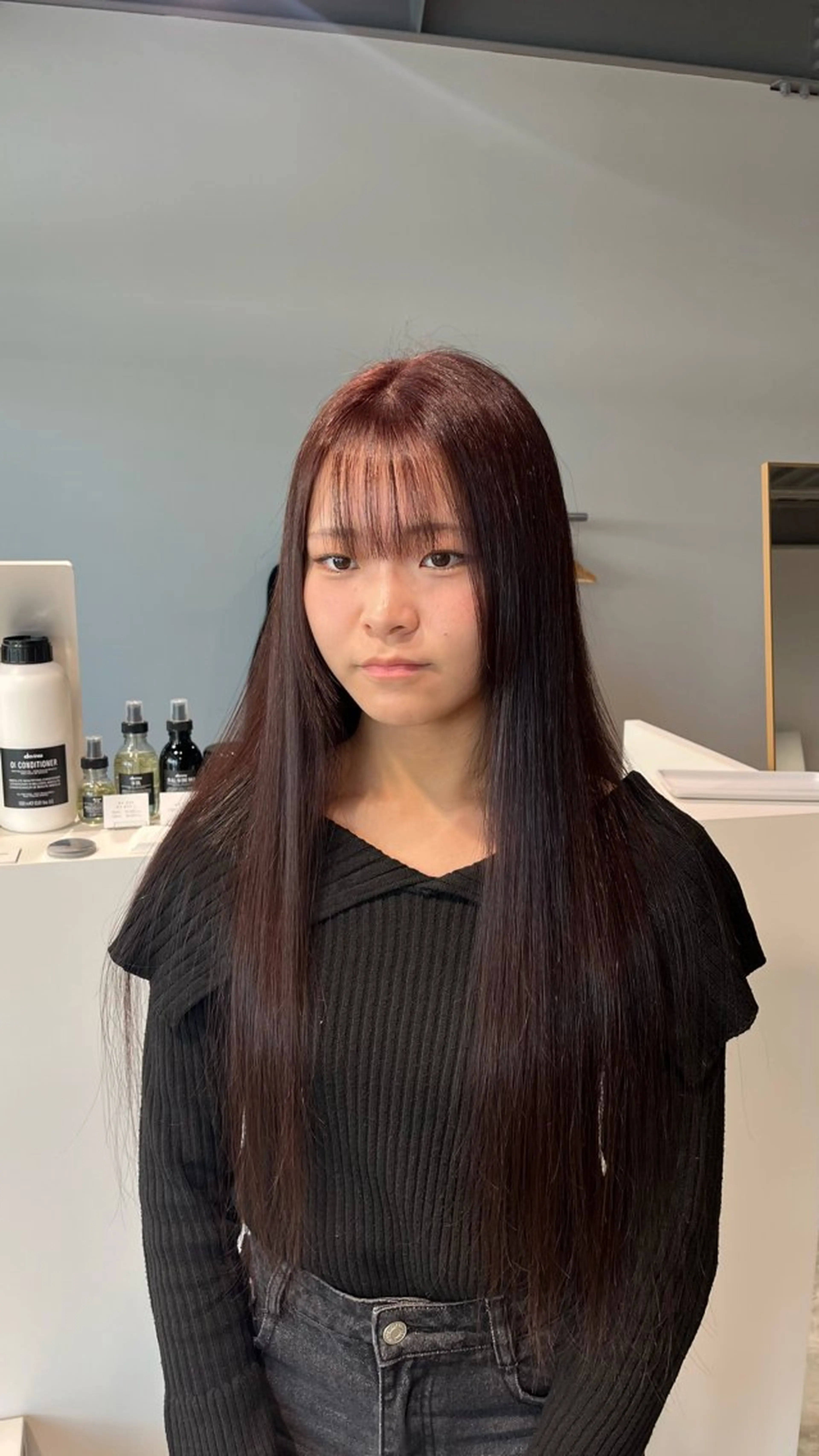 ロング カラー ラベンダーカラー ヘアカラー one momokaのヘアスタイル