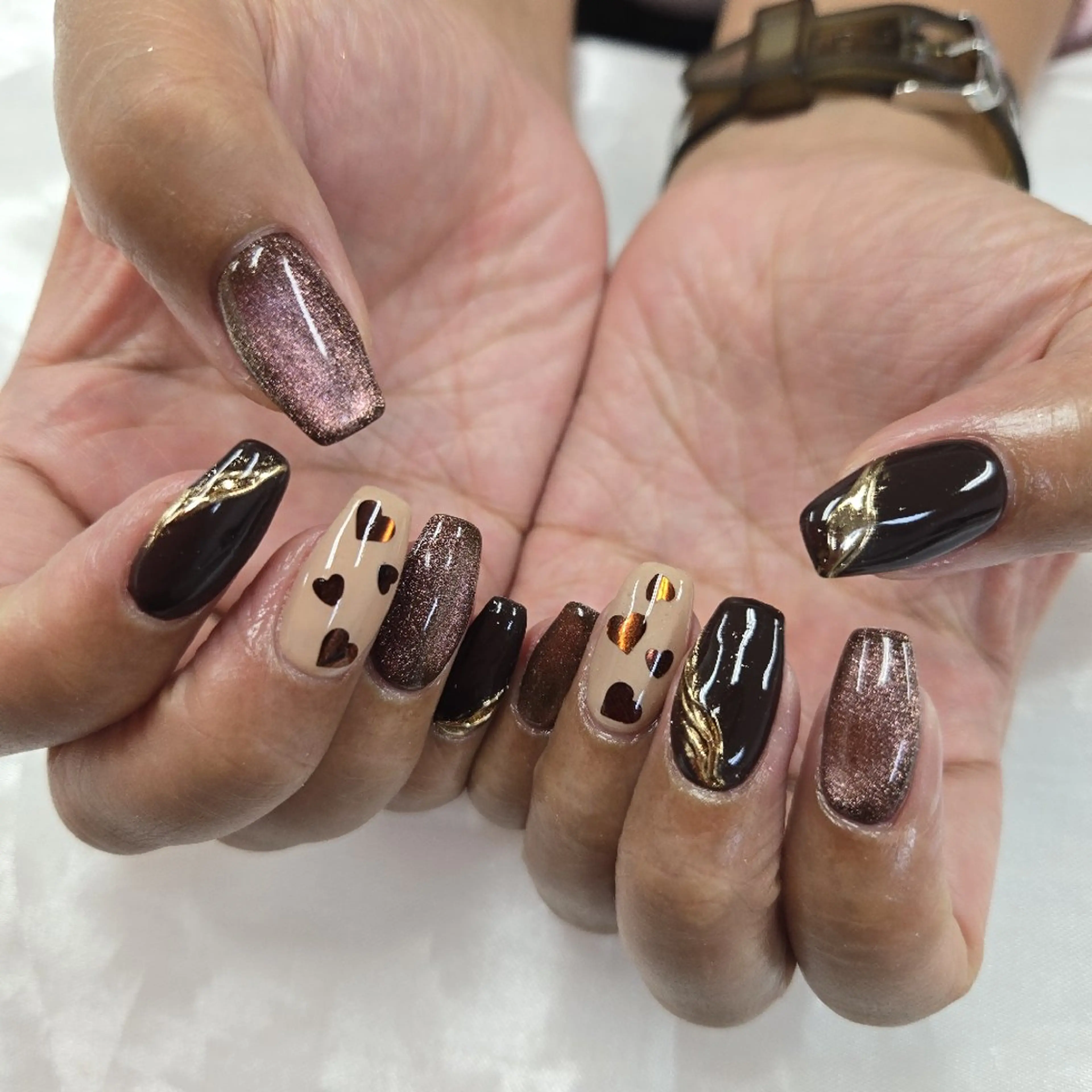 ネイル アートネイル オーロラネイル チークネイル ジェルネイル グラデーション ハンドネイル 河野ちえ (雑誌掲載サロン)のネイルデザイン